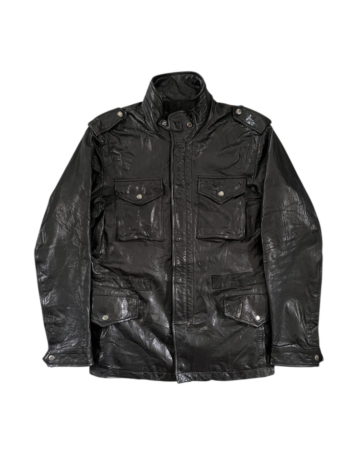 Avirex 2000s Avirex M65 Sheepskin Leather Jacket Size US L / EU 52-54 / 3 - 1 Thumbnail
