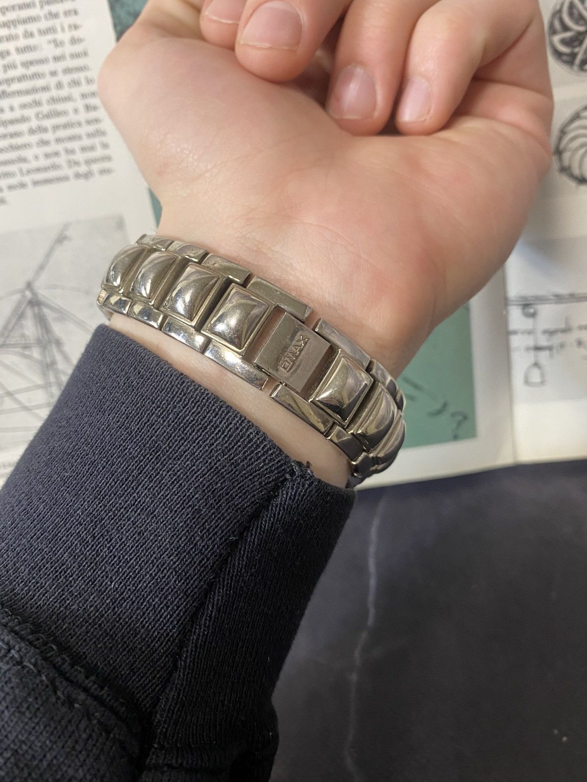 Japanese Brand VINTAGE OMAX SILVER BRACELET WATCH CYBERPUNK Y2K FUTURISTIC Size ONE SIZE - 8 Thumbnail