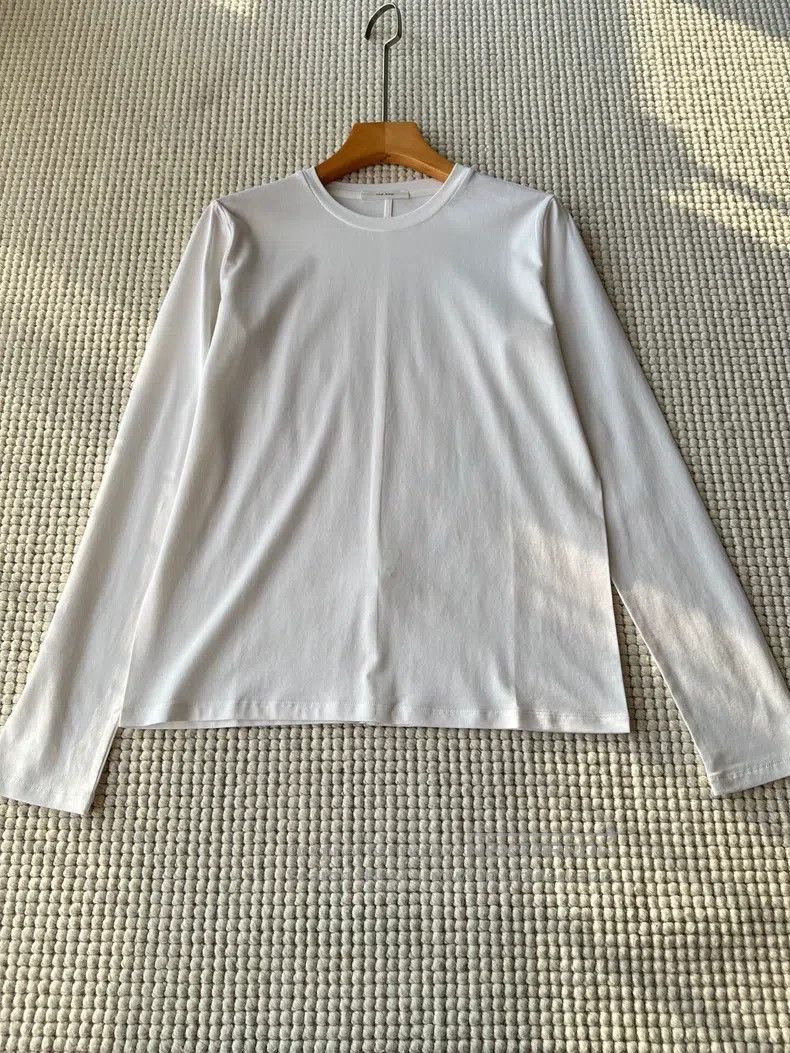 The Row The Row White Long Sleeve T-shirt Size S / US 4 / IT 40 - 1 Thumbnail