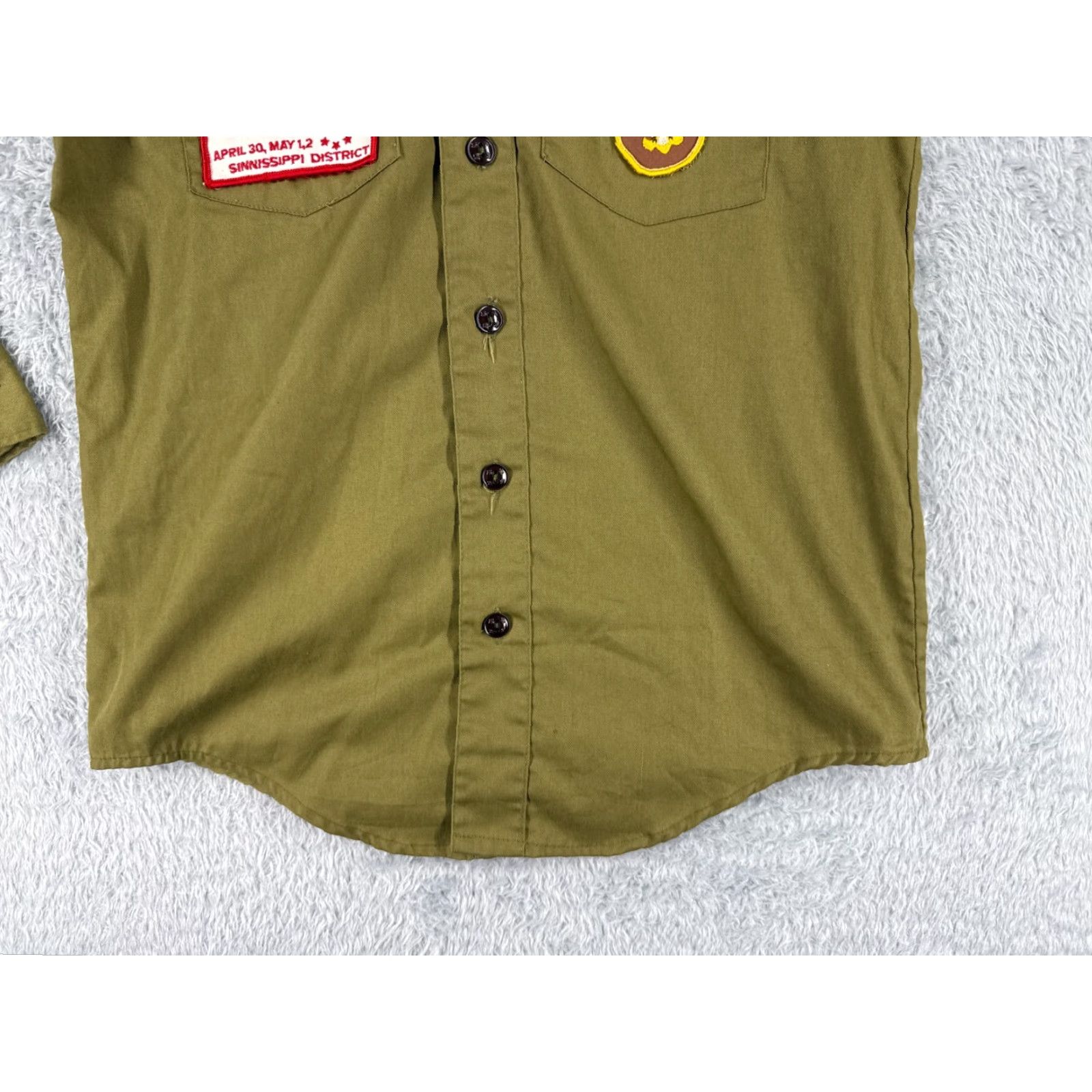 Vintage VINTAGE Boy Scouts of America Shirt Green 14 Neck 70s Polyester Men Small S Shirt Size US S / EU 44-46 / 1 - 5 Thumbnail