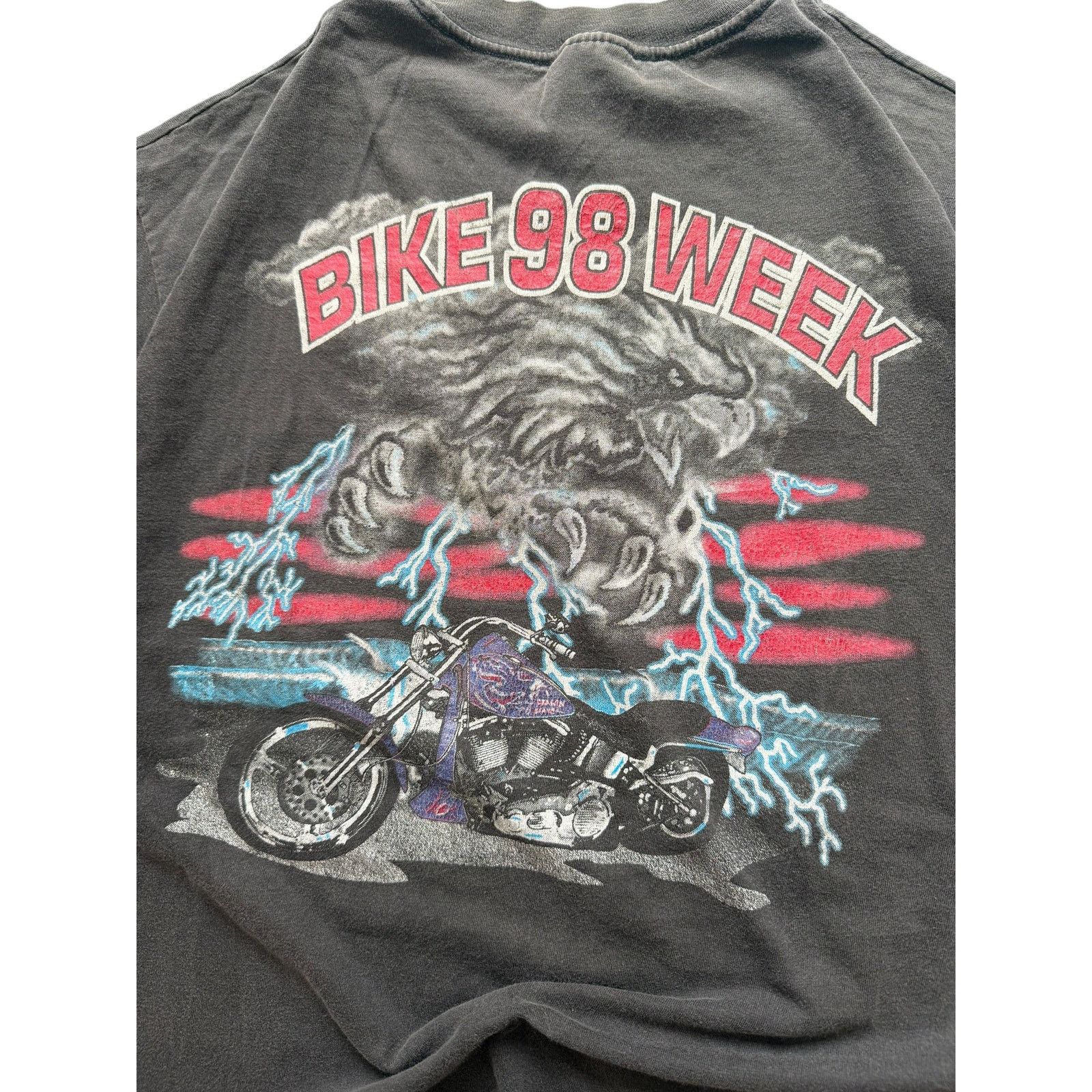 Vintage Vintage Bike Week 1998 Daytona Beach Eagle & Lightning Tee Size US XL / EU 56 / 4 - 3 Thumbnail