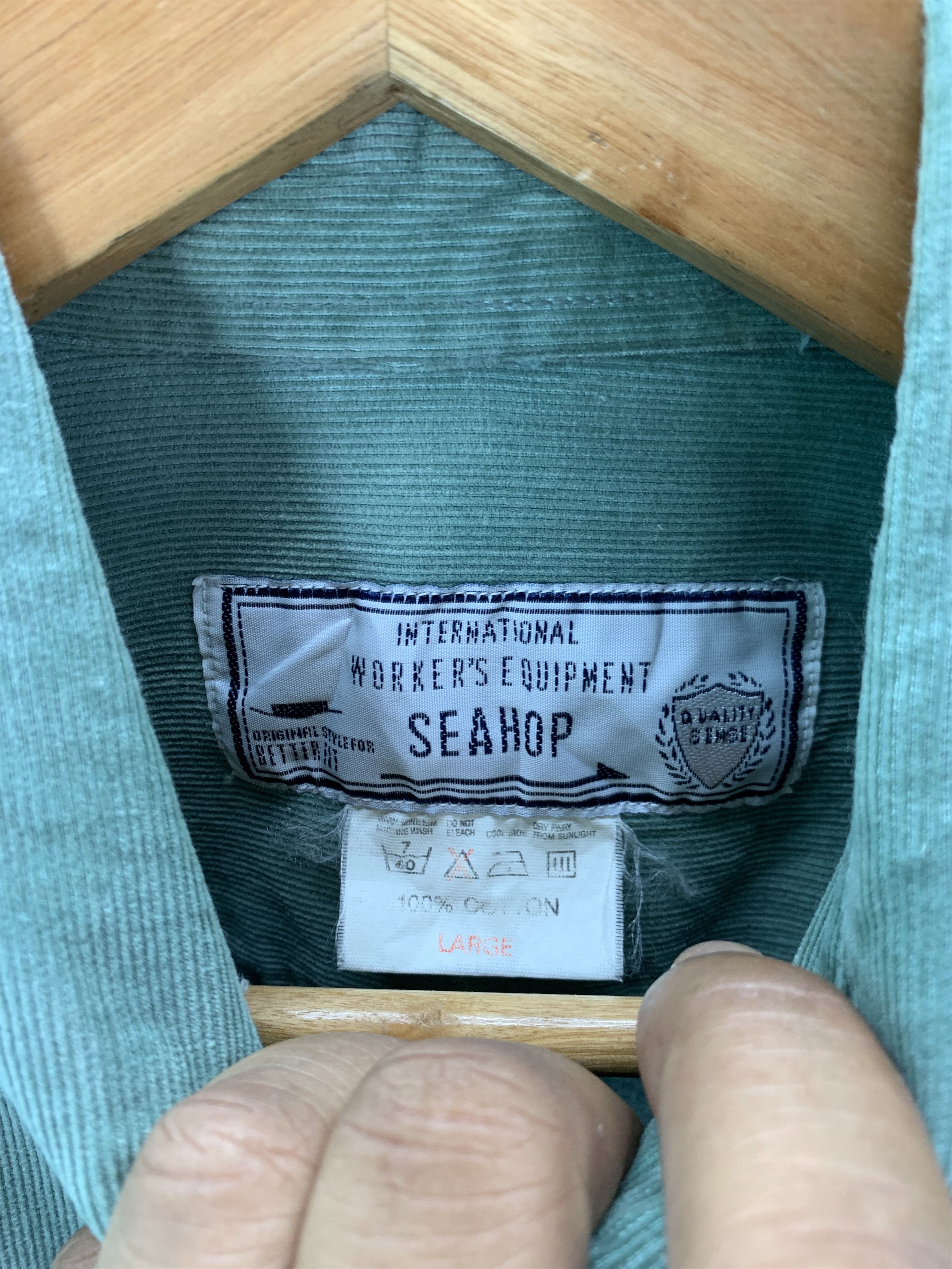 Vintage Vintage Faded Seahop Corduroy Shirt Button Size US M / EU 48-50 / 2 - 6 Thumbnail