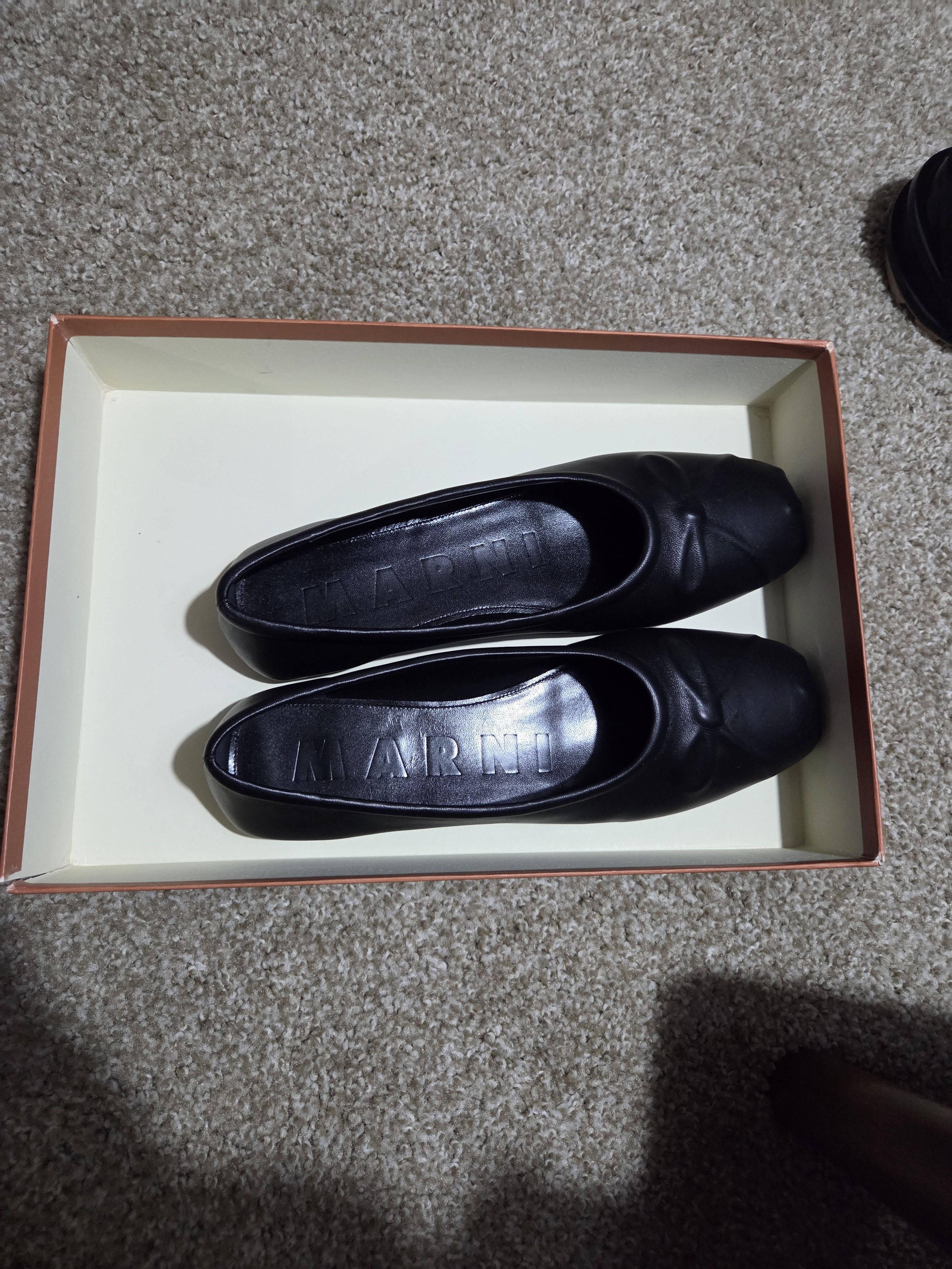 Marni Marni Black nappa leather Ballerina Flats Size US 8 / EU 41 - 2 Thumbnail
