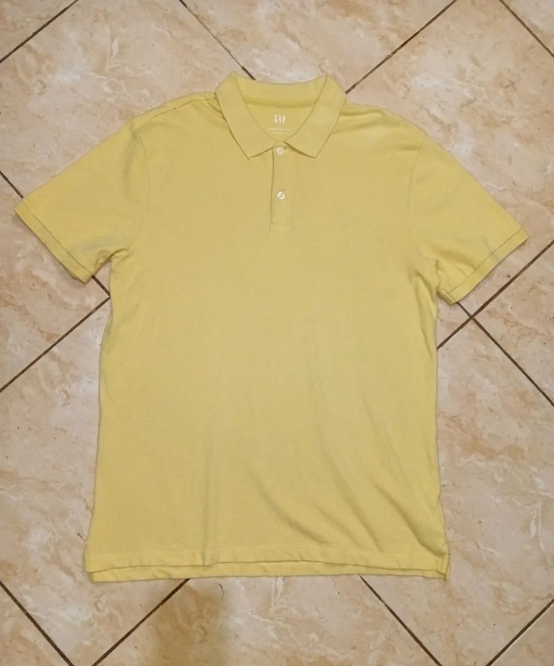 Gap Polo Shirt GAP {Soft Yellow / Pale Banana} Size US L / EU 52-54 / 3 - 1 Thumbnail