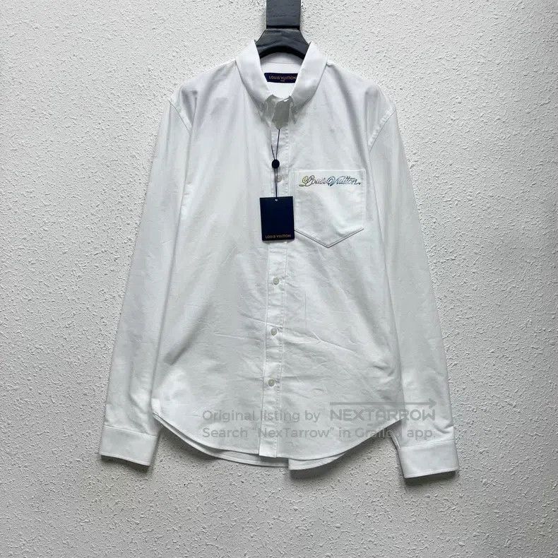 Louis Vuitton Louis Vuitton Colorful Diamond Pearl Button White Shirt Size US XL / EU 56 / 4 - 1 Thumbnail