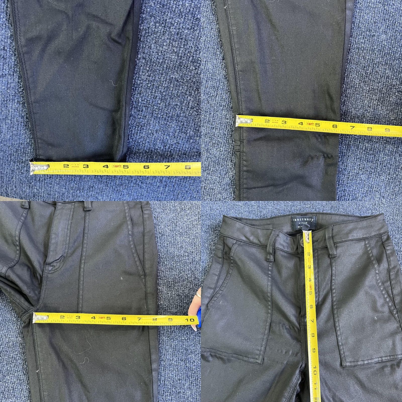 Sanctuary Sanctuary Jeans Womens 4/27 Black Mid Rise Skinny Coated Stretch Denim Pants Size 27" / US 4 / IT 40 - 9 Thumbnail