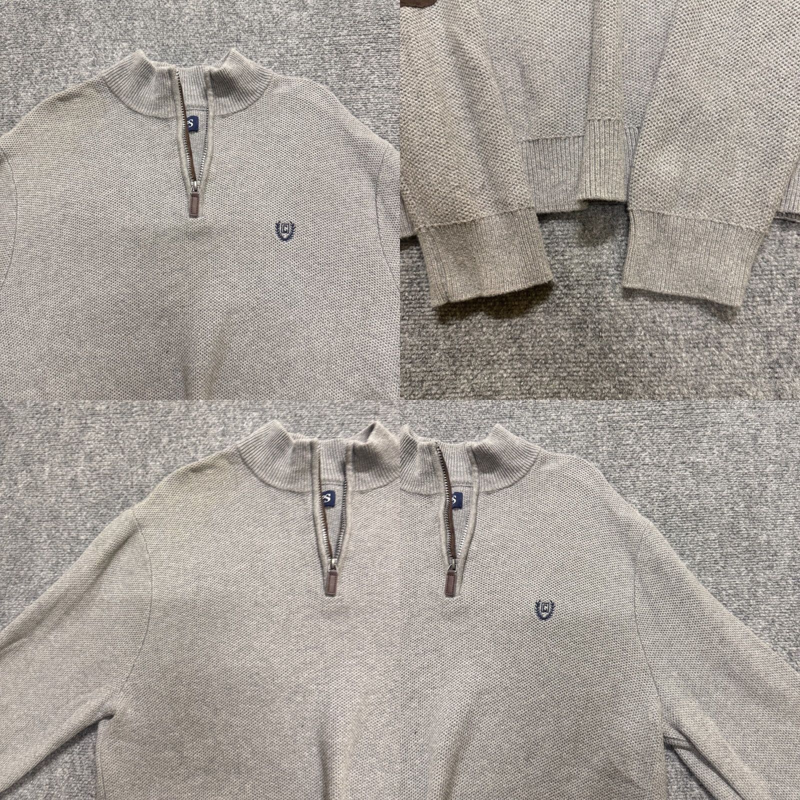 Chaps Chaps Pullover Sweatshirt Men's 2XL Gray Quarter Zip Elbow Pads Cotton Casual Big & Tall Sweatshirt Men Gray 2XL Size US XXL / EU 58 / 5 - 8 Thumbnail