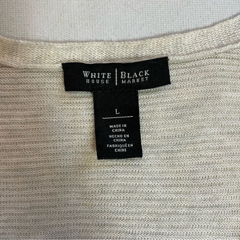 White House Black Market White House Black Market Knit Rayon Beige Sleeveless Top Ve Size L / US 10 / IT 46 - 7 Thumbnail