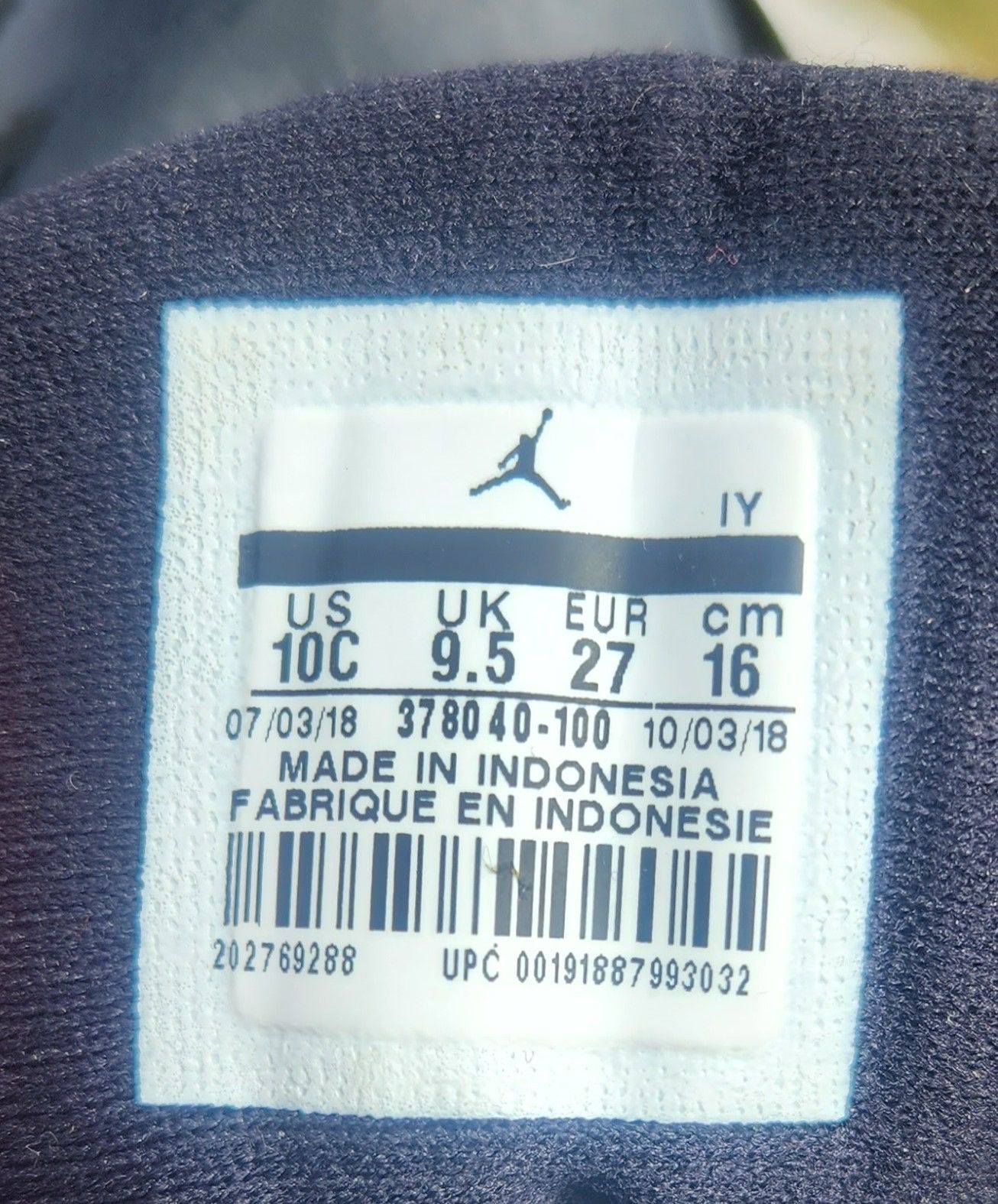 Nike Air Jordan 11 Concord SIZE 10C NO BOX Size US 10 / EU 43 - 6 Thumbnail