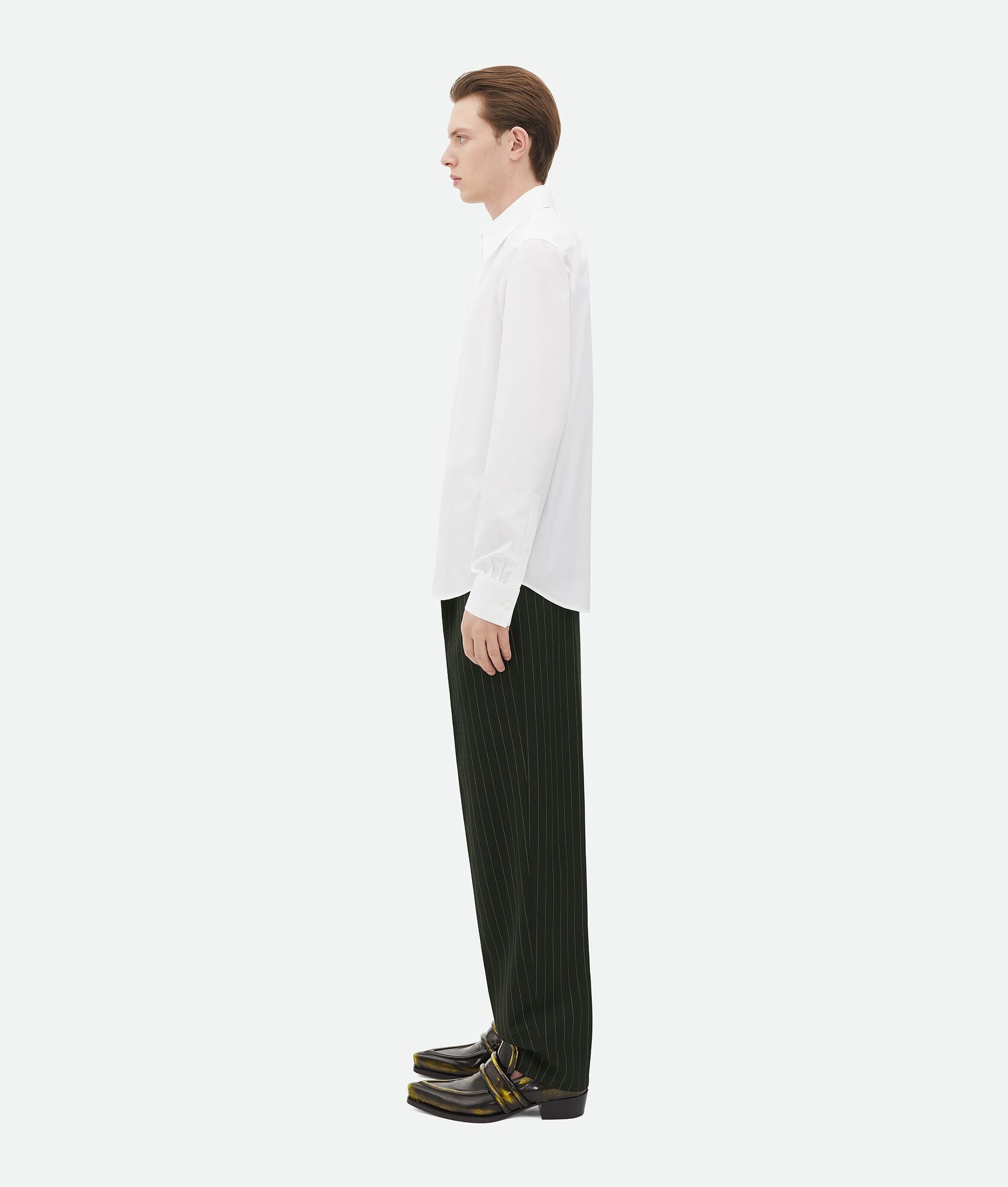 Bottega Veneta o1n1vont1224 Cotton Poplin Shirt in White Size US M / EU 48-50 / 2 - 2 Thumbnail