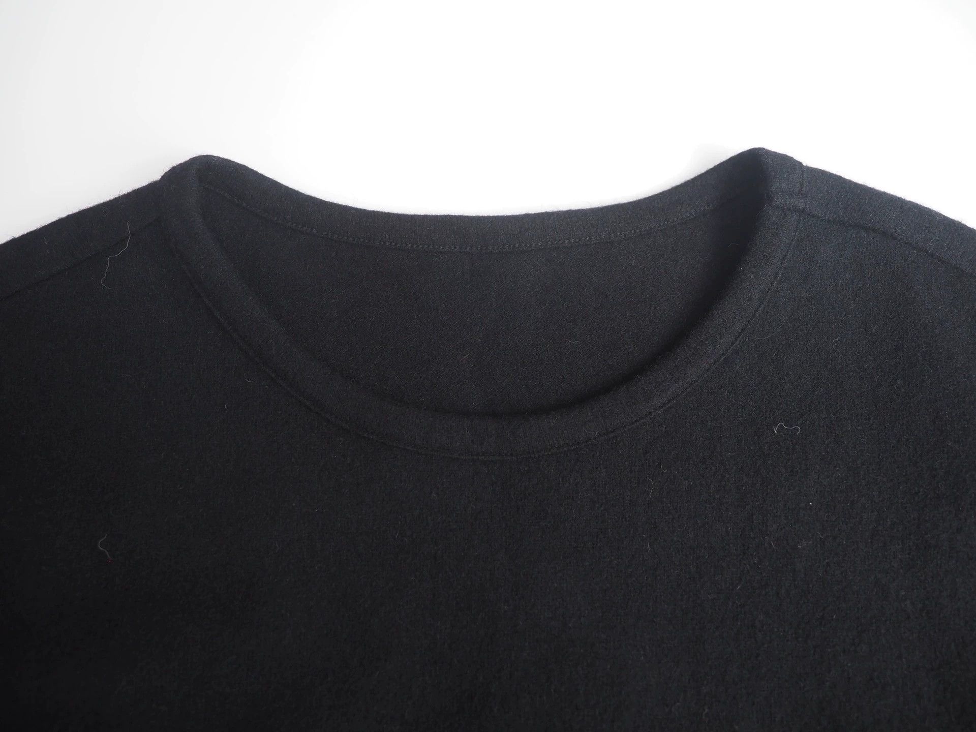 Y's Y'S Black Wool and Silk Paneled Long Sleeve Top Size M / US 6-8 / IT 42-44 - 3 Thumbnail