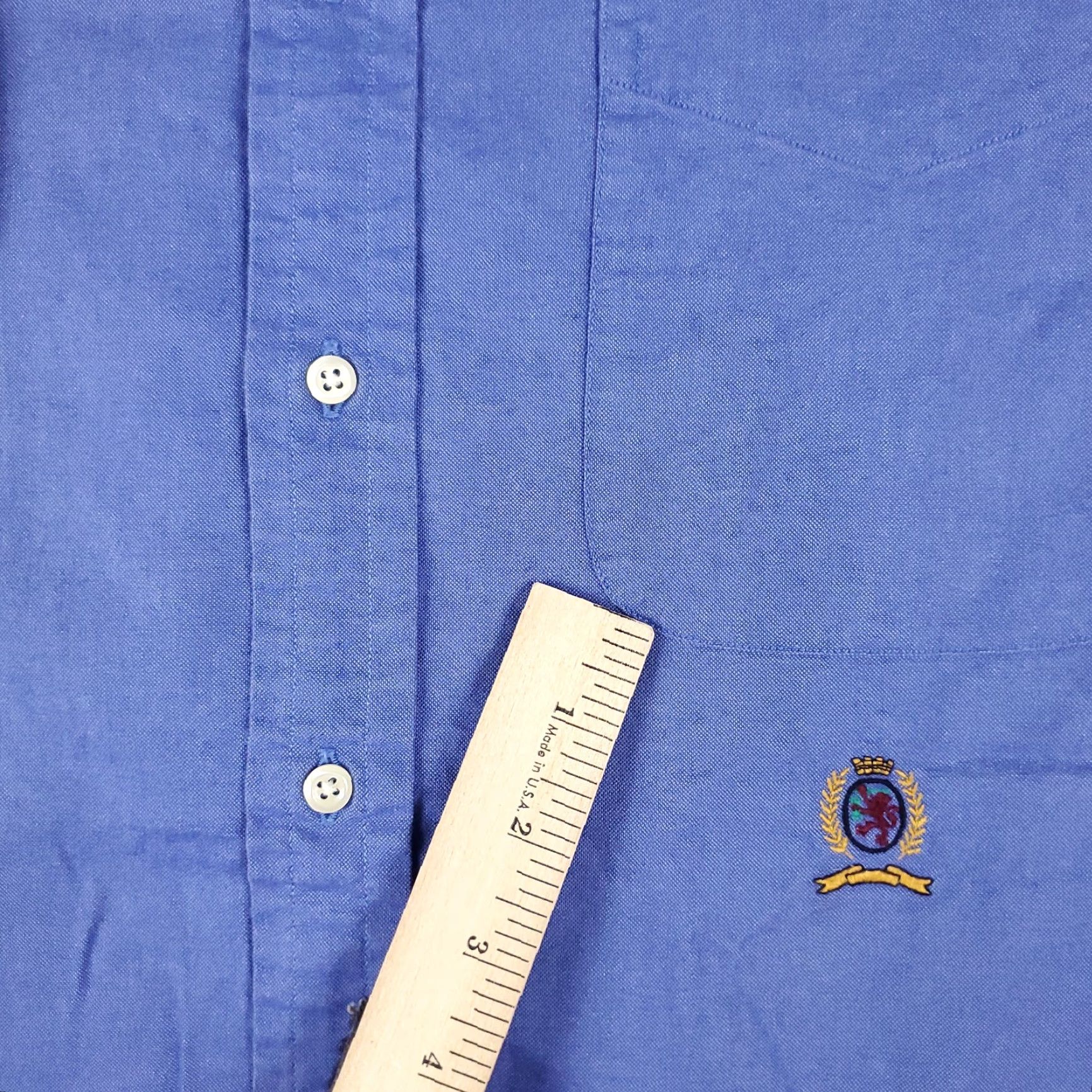 Tommy Hilfiger Tommy Hilfiger Shirt Mens 16 Blue Dress Shirt Long Sleeve Button Up Collar 100% Cotton Classic American Preppy 90s? Size 42R - 4 Thumbnail