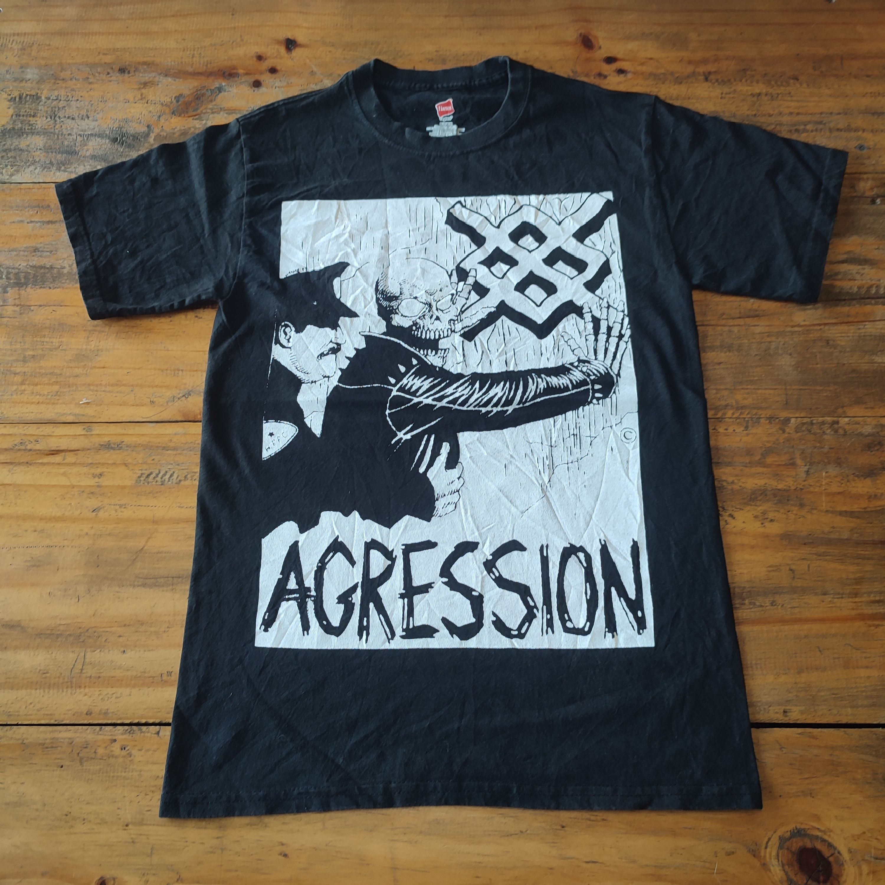Band Tees × Vintage AGRESSION T SHIRT Size US S / EU 44-46 / 1 - 2 Thumbnail