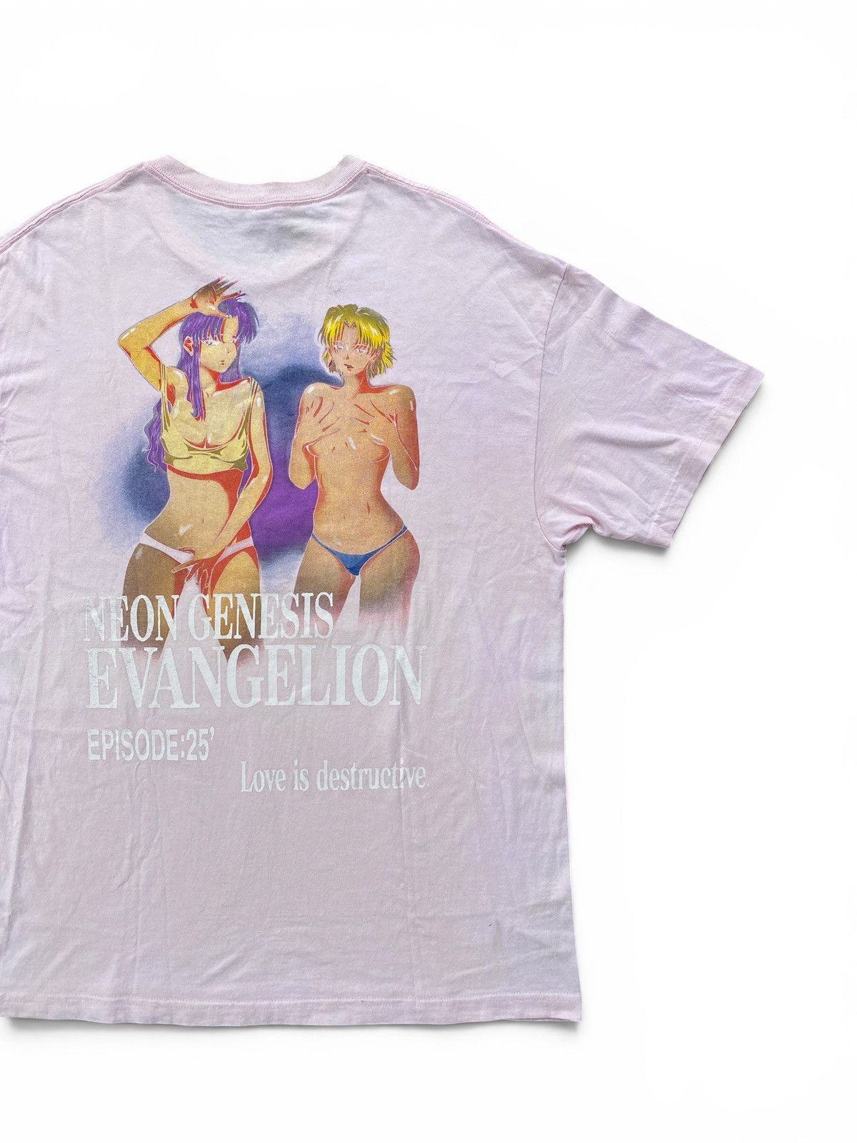 Japanese Brand Rare Neon Genesis Evangelion Waifu Tee Love is Destructive Size US XL / EU 56 / 4 - 11 Thumbnail