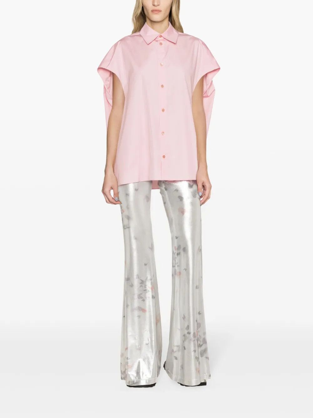 Marni o1y1125 Solid Color Shirt in Pink Size L / US 10 / IT 46 - 4 Thumbnail