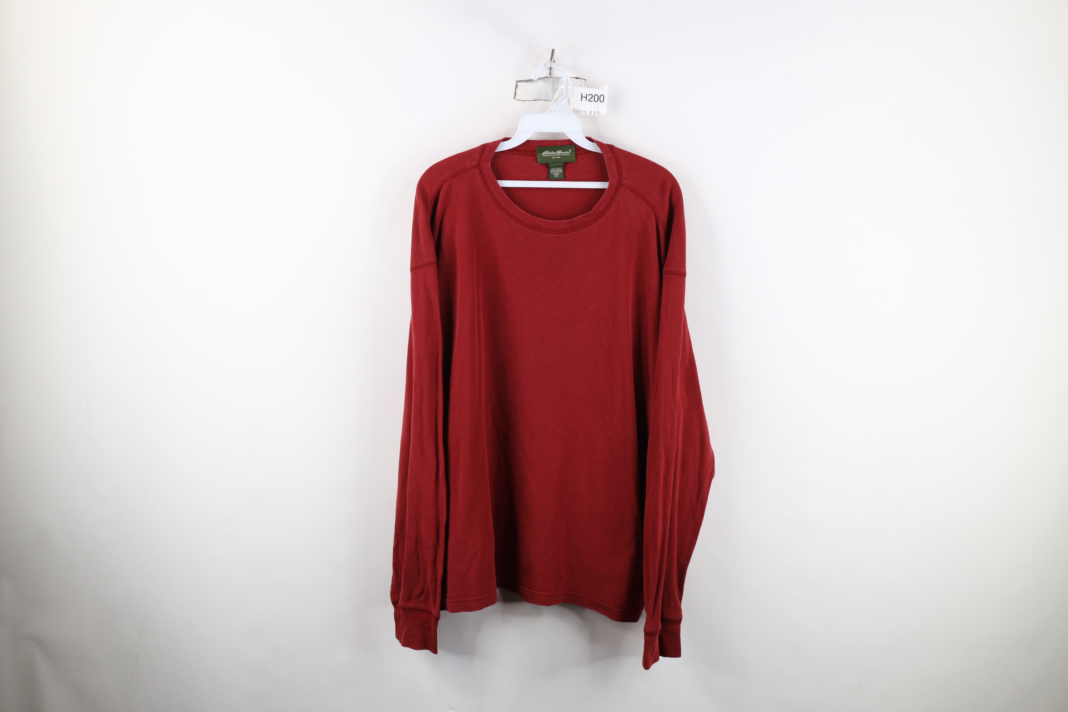 Eddie Bauer Vintage Eddie Bauer Waffle Knit Long Sleeve T-Shirt Red Size US XL / EU 56 / 4 - 1 Thumbnail