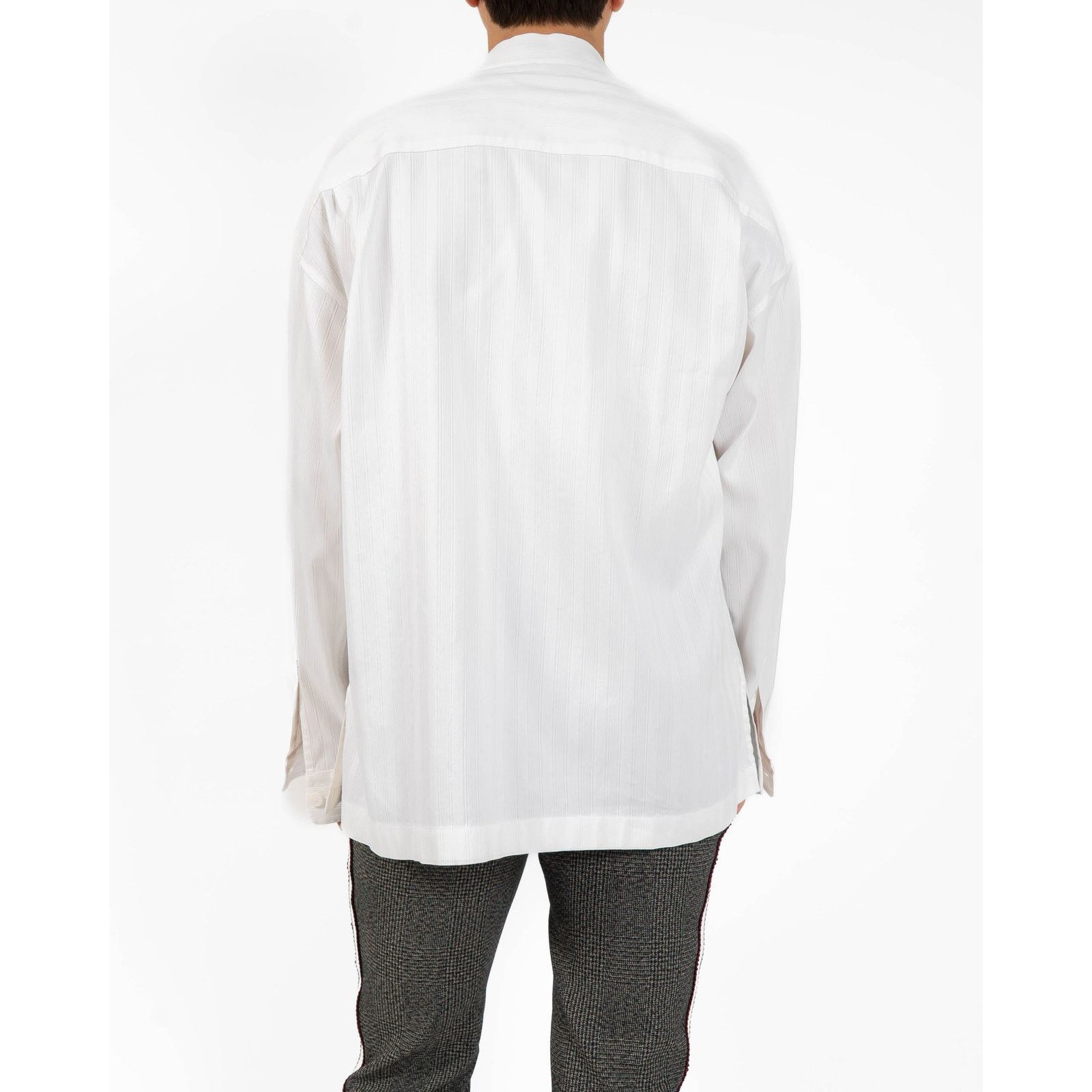 Haider Ackermann FW20 Oversized Mandarin Shirt in Silk & Cotton Jacquard Size US S / EU 44-46 / 1 - 5 Thumbnail
