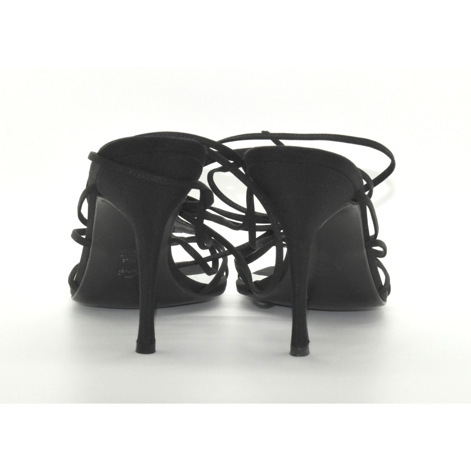 Stuart Weitzman STUART WEITZMAN Black Peau Strappy Heels Sandals Size 10M Size US 10 / IT 40 - 5 Thumbnail