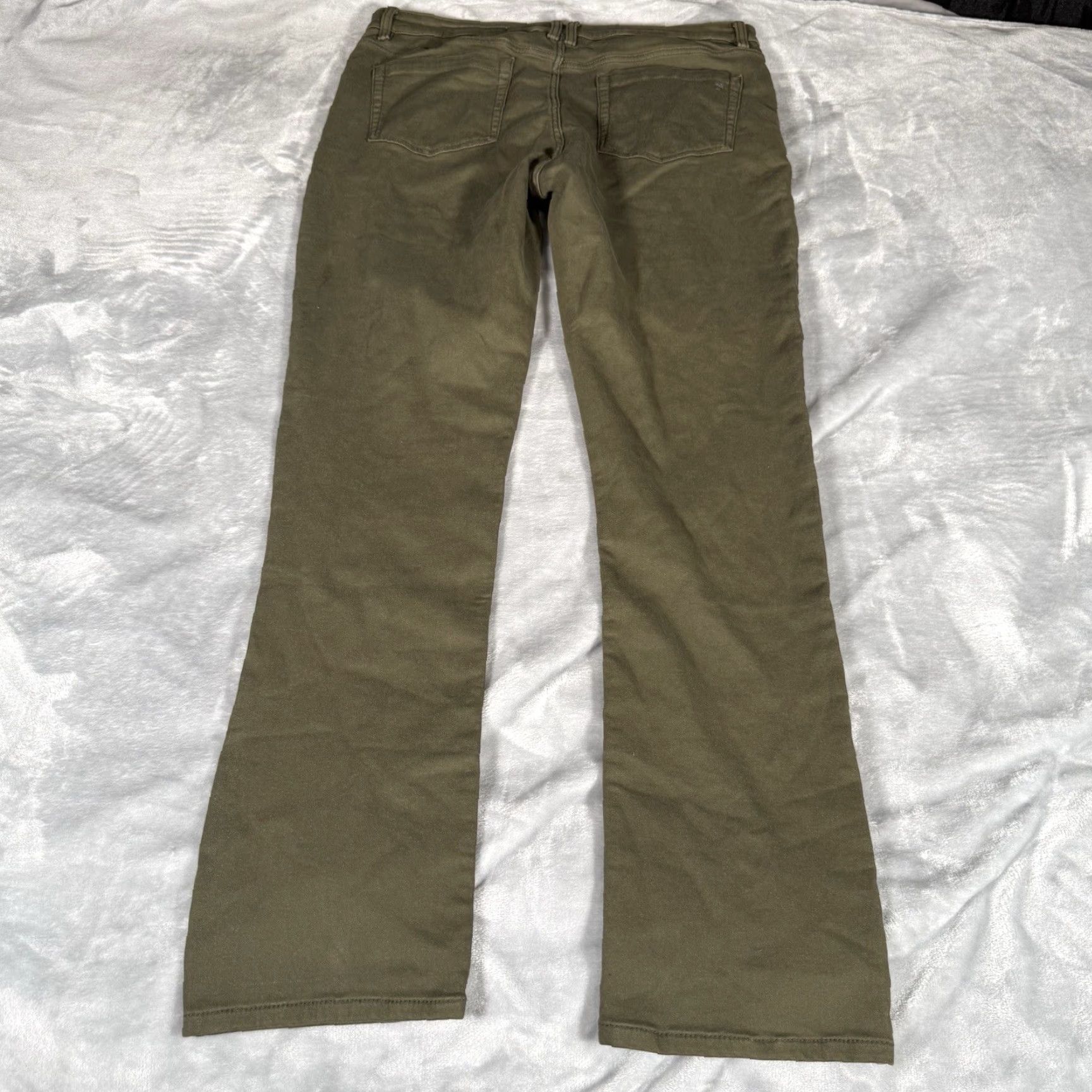 Olive The Perfect Jean NYC Jeans Slim 38x34 Mens Olive Green Stretch Canvas 5-Pocket Logo Button Zip Modern City Urban Size US 38 / EU 54 - 6 Thumbnail