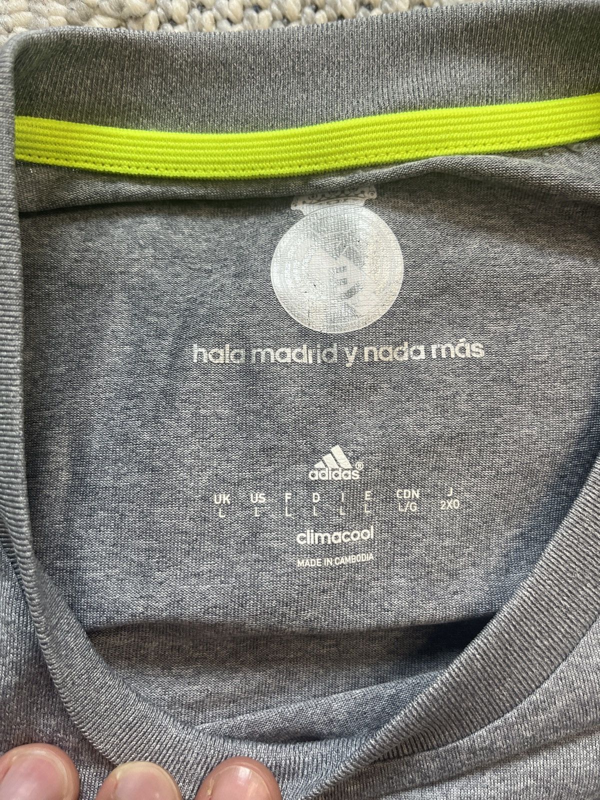 Adidas REAL MADRID JERSEY ADIDAS DRILL T SHIRT Size US L / EU 52-54 / 3 - 3 Thumbnail