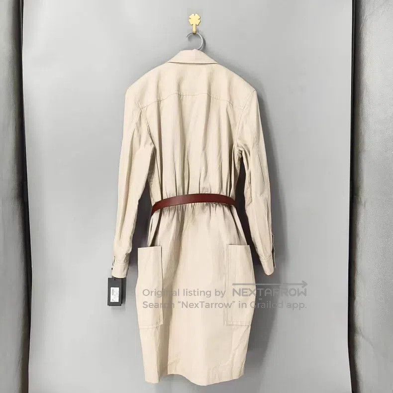 Saint Laurent Paris Saint Laurent Paris Solid color zipper lapel mid-length lo Size S / US 4 / IT 40 - 2 Thumbnail