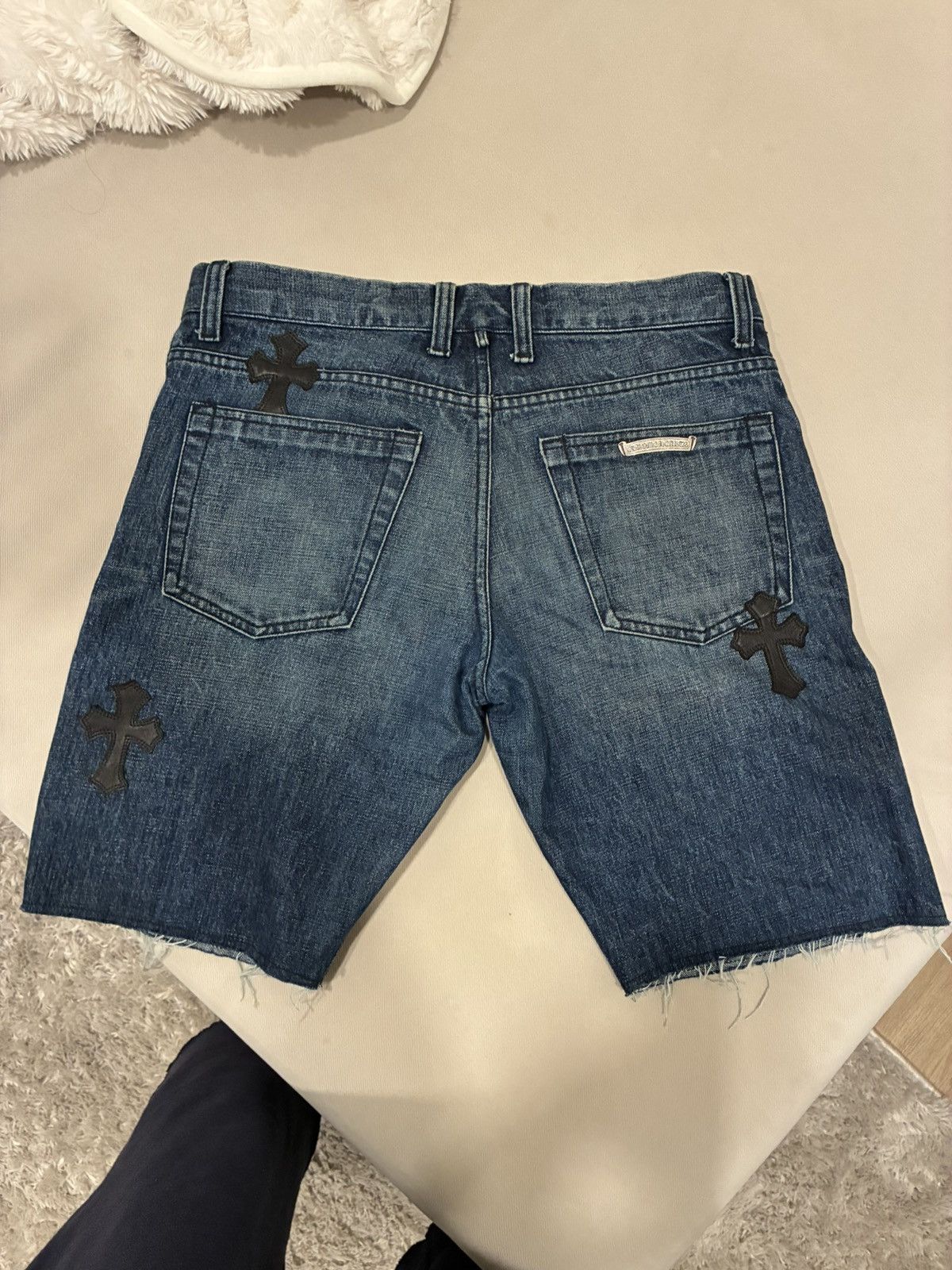 Chrome Hearts Chrome Hearts Patchwork Jean Shorts Size US 34 / EU 50 - 2 Thumbnail
