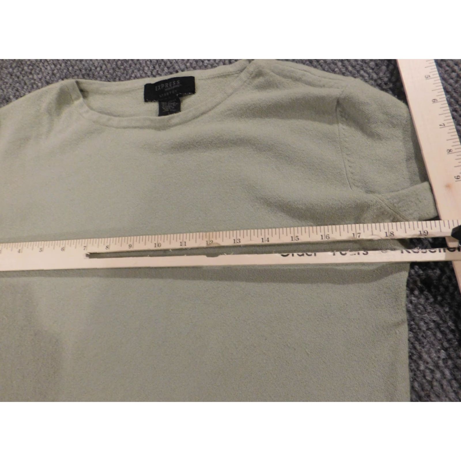 Express Express Womens Sweater L Green Stretch Pullover Knit Crew Neck Regular Embroidered Vintage American Brand Pullover Sweater Women L Size L / US 10 / IT 46 - 5 Thumbnail
