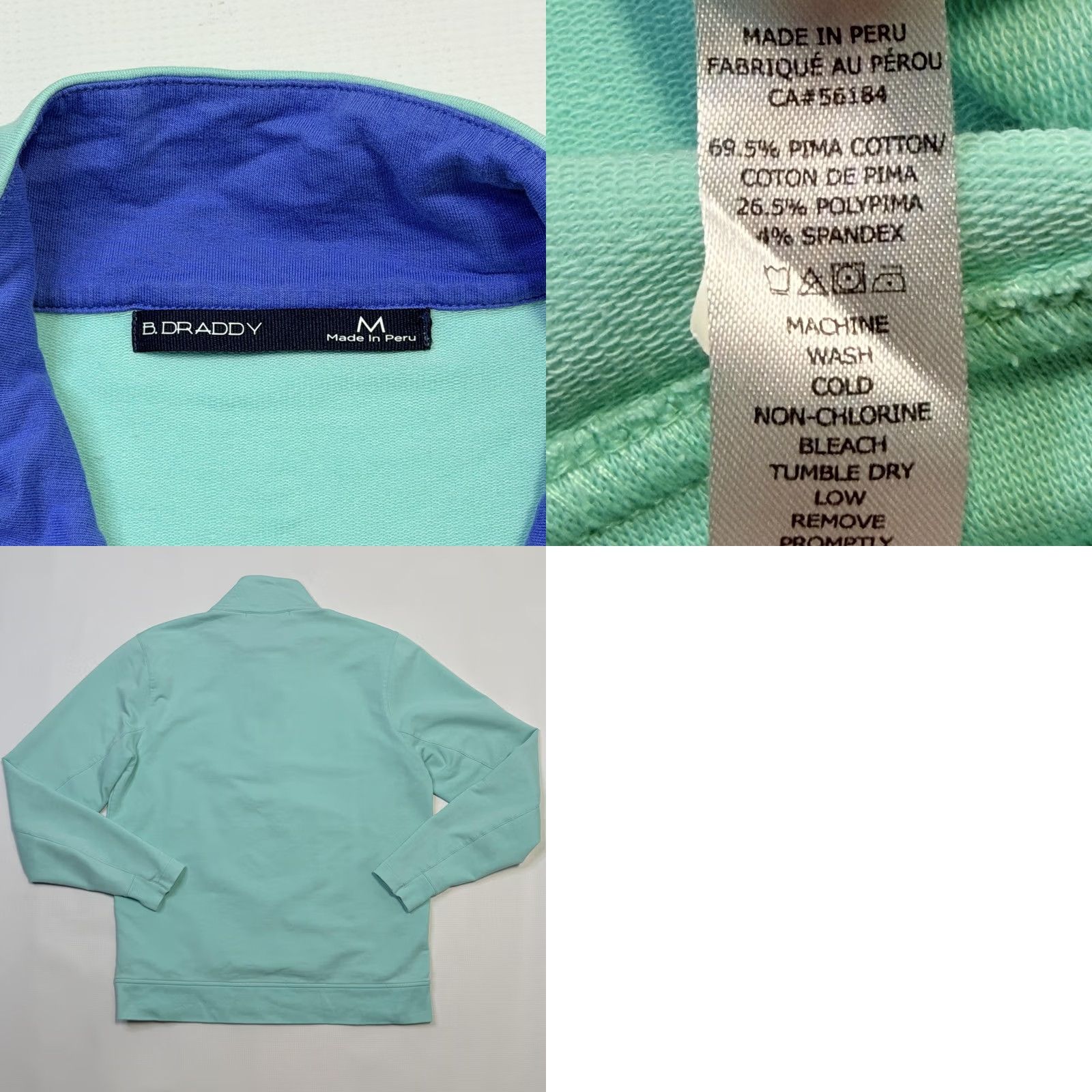 AQUA B Draddy LACC 123rd US Open Pullover Quarter Zip Womens Medium Aqua Sweatshirt Size M / US 6-8 / IT 42-44 - 8 Thumbnail