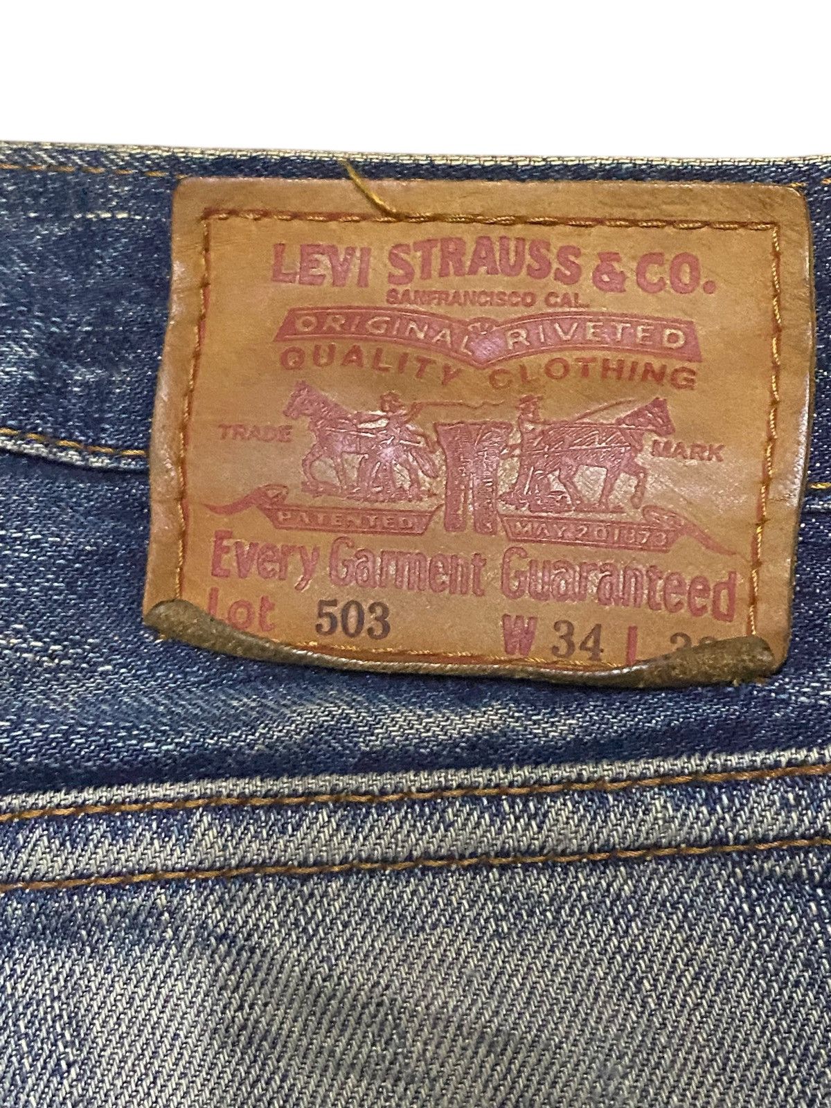 Levi's Vintage Levis 503 Mud Wash Distressed Button J09 Baggy Jeans Size US 34 / EU 50 - 15 Thumbnail