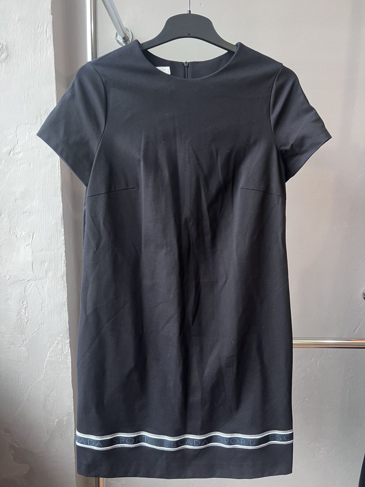 Escada Sport Escada Sport Midi Dress Blue Patterned Short Sleeve Size XL Size XL / US 12-14 / IT 48-50 - 2 Thumbnail