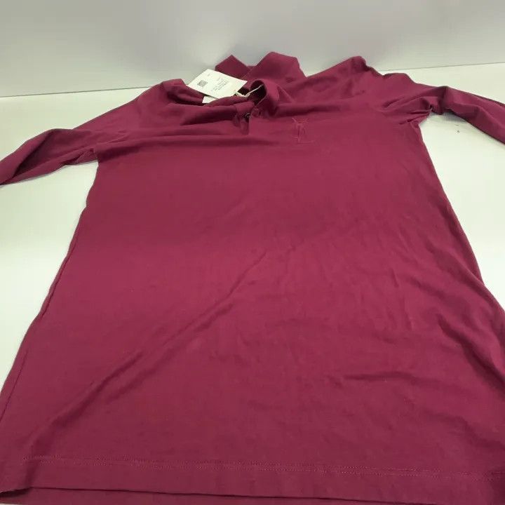 Saint Laurent Long Sleeve Red Polo Shirt-2507