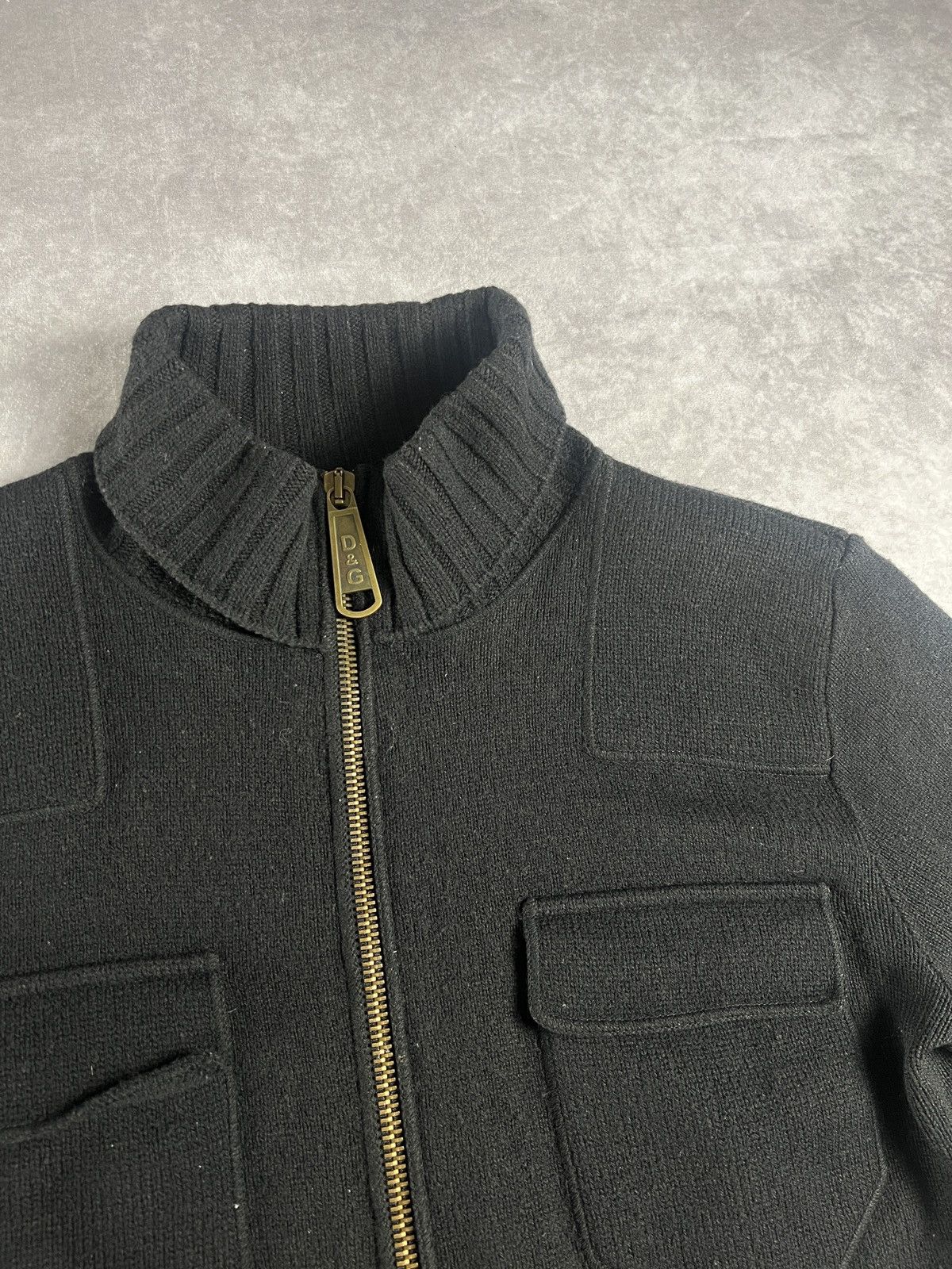 トップス Dolce&Gabbana Vintage Zip Up Cardigan 48 Men's Vintage DOLCE & GABBANA J&ANS Wool Cardigan Zip
