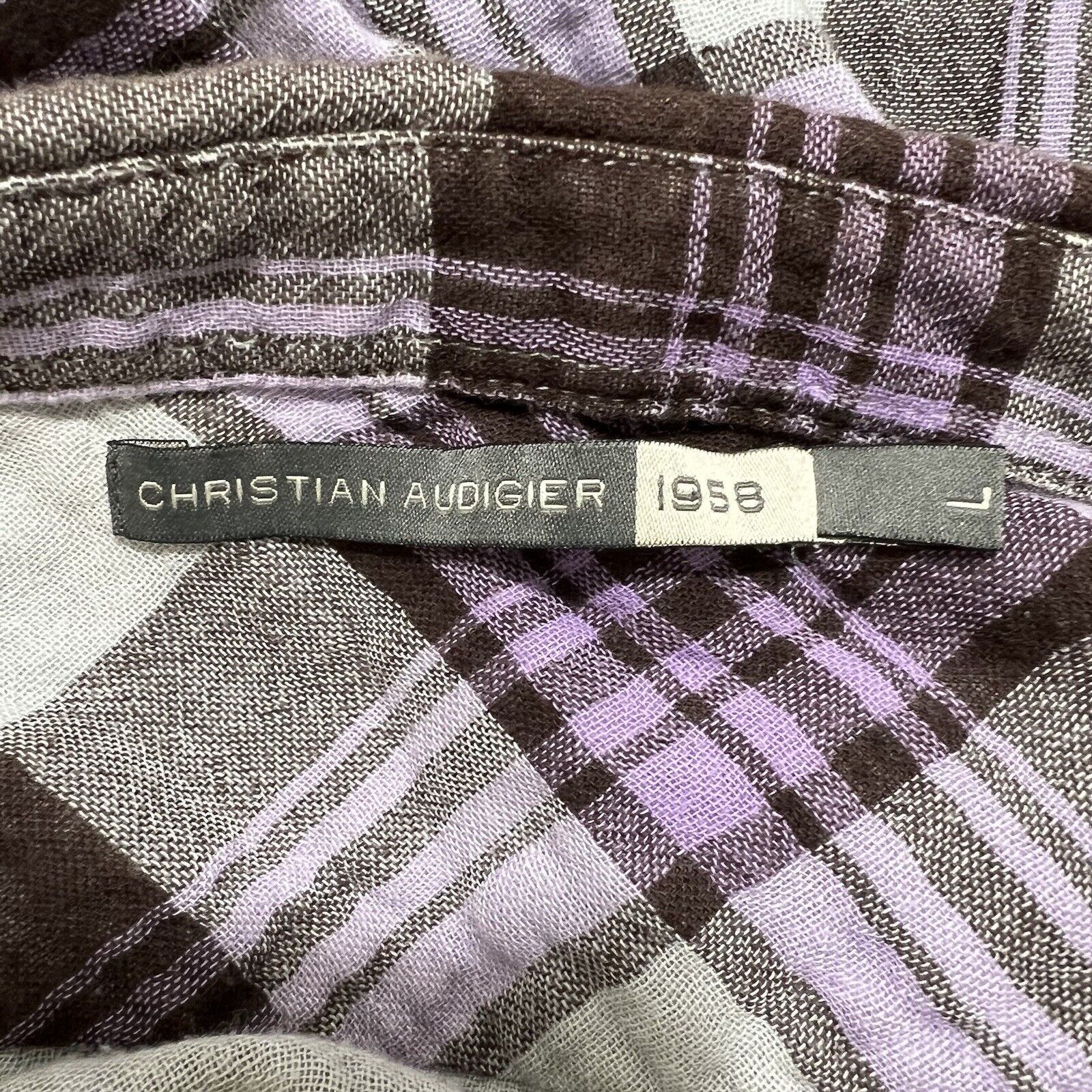 Christian Audigier Christian Audigier Plaid Button Down Long Sleeve Shirt Size L / US 10 / IT 46 - 3 Thumbnail