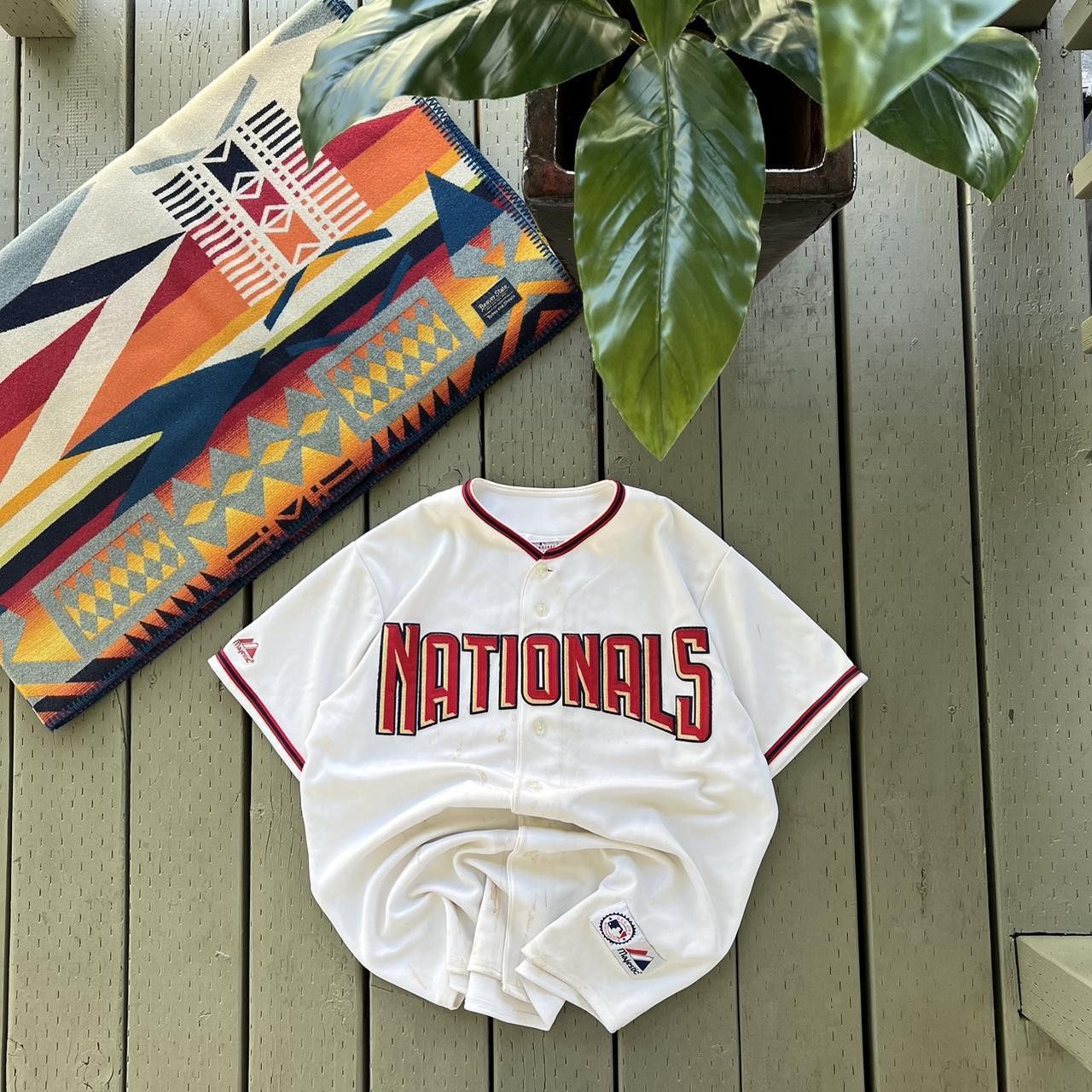 MLB × Vintage Washington Nationals Authentic Home Jersey Blank Size US L / EU 52-54 / 3 - 2 Thumbnail