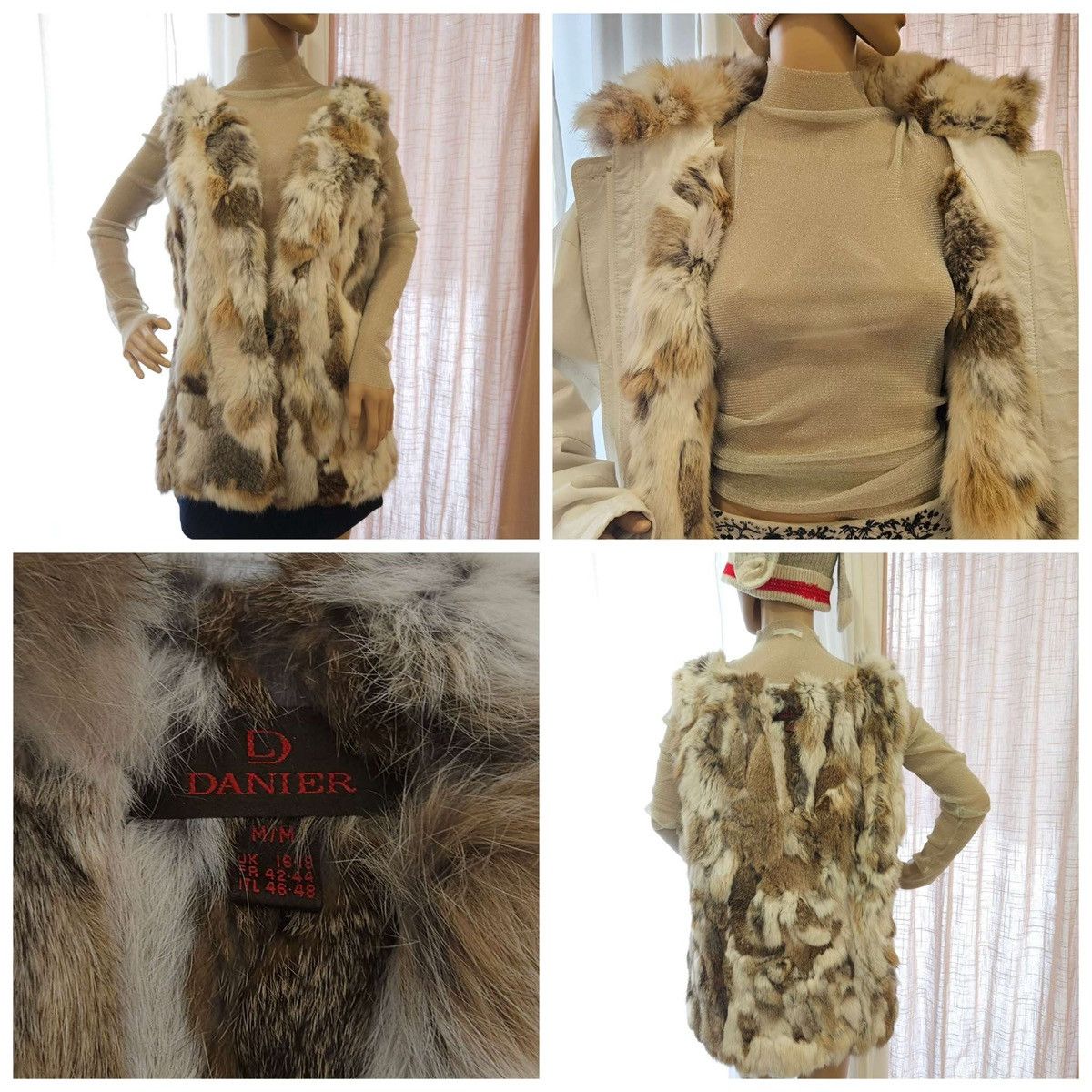 Danier 100% Leather Raccoon Fur Lining Rabbit Hooded Coat By Danier Size M / US 6-8 / IT 42-44 - 18 Thumbnail