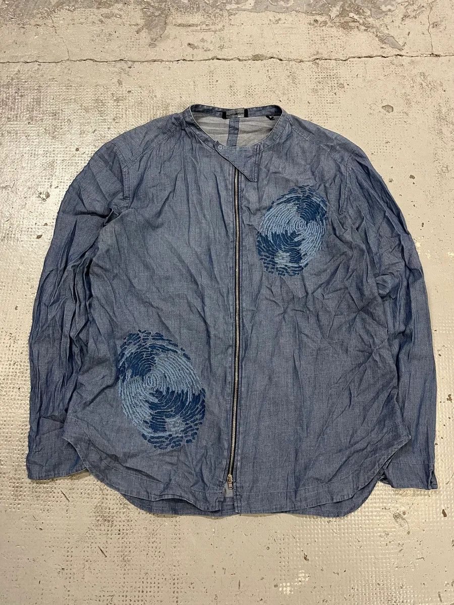 Emporio Armani SS2020 Emporio Armani Embroidered Soft Blue Denim Jacket Size US M / EU 48-50 / 2 - 1 Thumbnail