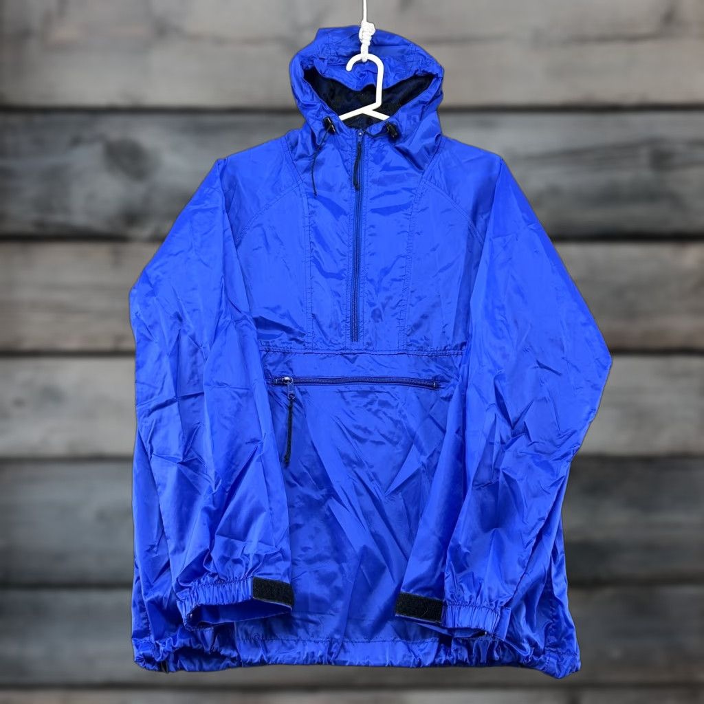 Vintage VINTAGE REI Jacket Mens M Blue Windbreaker Hooded Anorak 1/4 Zip Rain Nylon 90s Size US M / EU 48-50 / 2 - 1 Thumbnail