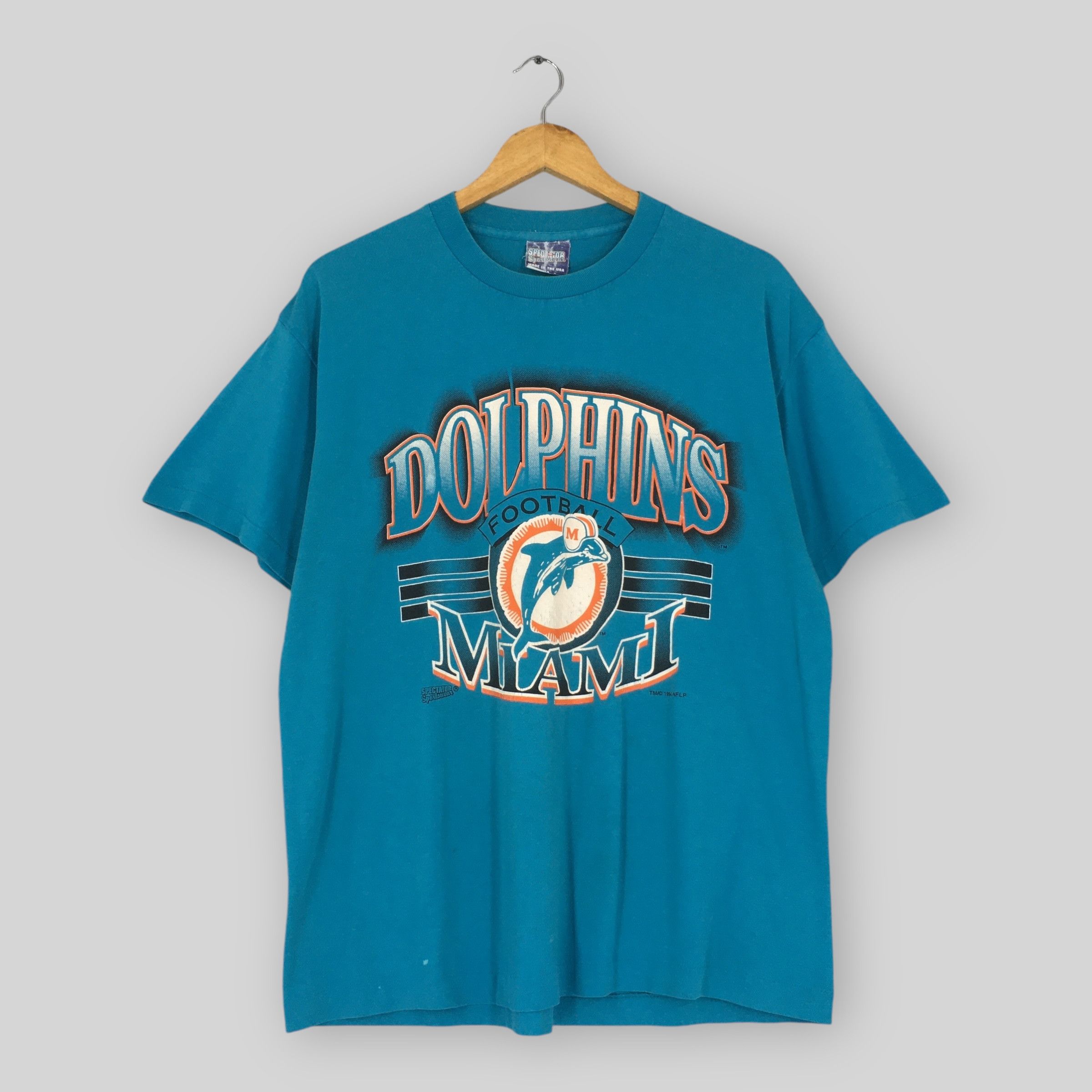 NFL Vintage 90s Miami Dolphins NFL T Shirt XLarge Size US XL / EU 56 / 4 - 1 Thumbnail