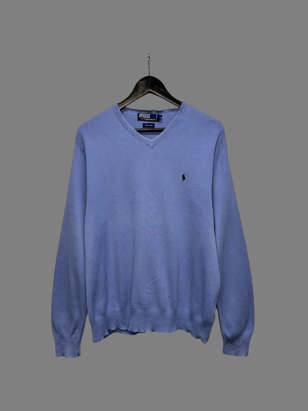 Denim & Supply Ralph Lauren Polo Ralph Lauren Blue Knit Sweater Preppy 90s Size US L / EU 52-54 / 3 - 2 Thumbnail