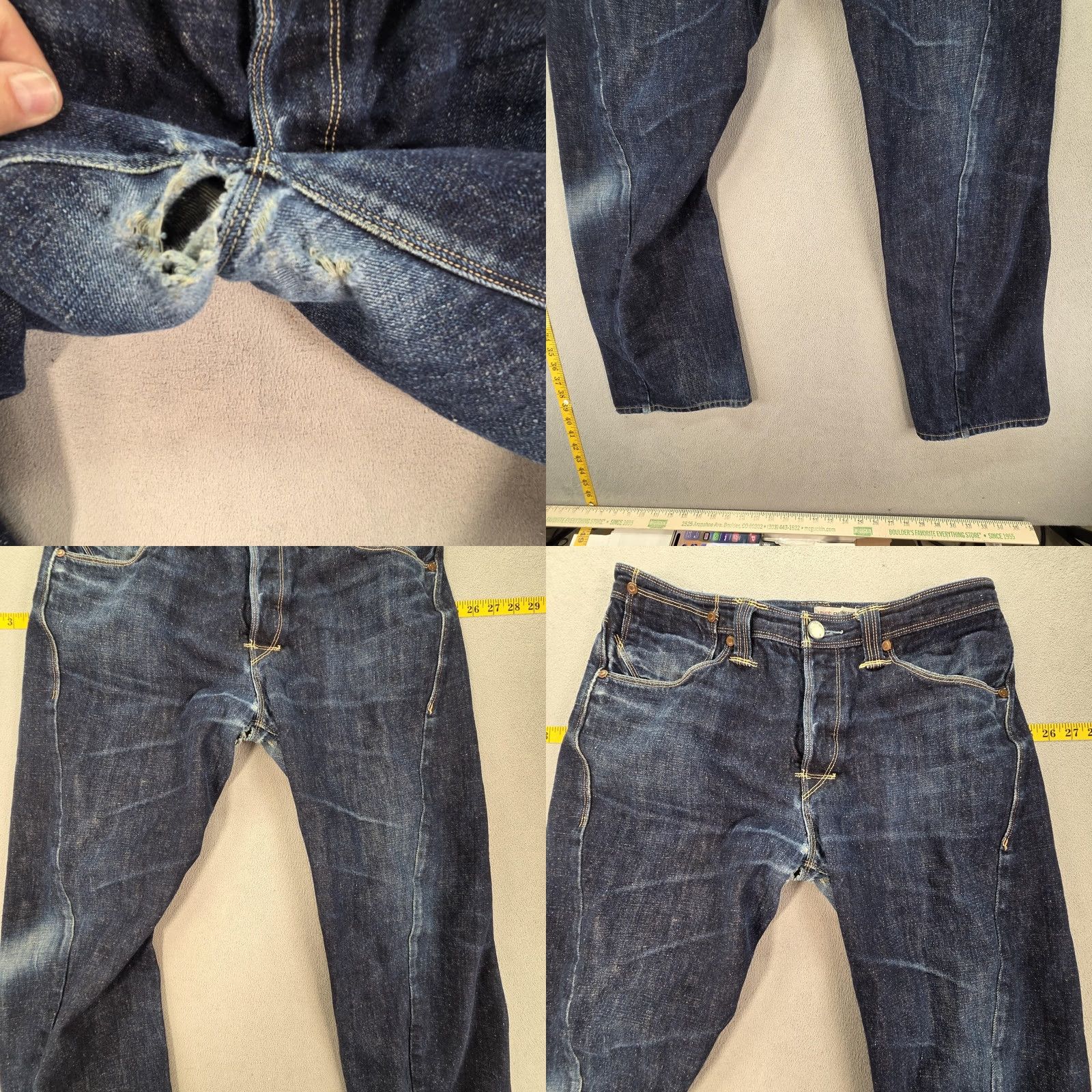 Levi's VTG Levi's Engineered Jeans Mens Blue Dark Wash 32x27 Distressed Pockets 10th Anniversary 32 Inseam Logo Button Denim Jeans Mens Size US 32 / EU 48 - 8 Thumbnail