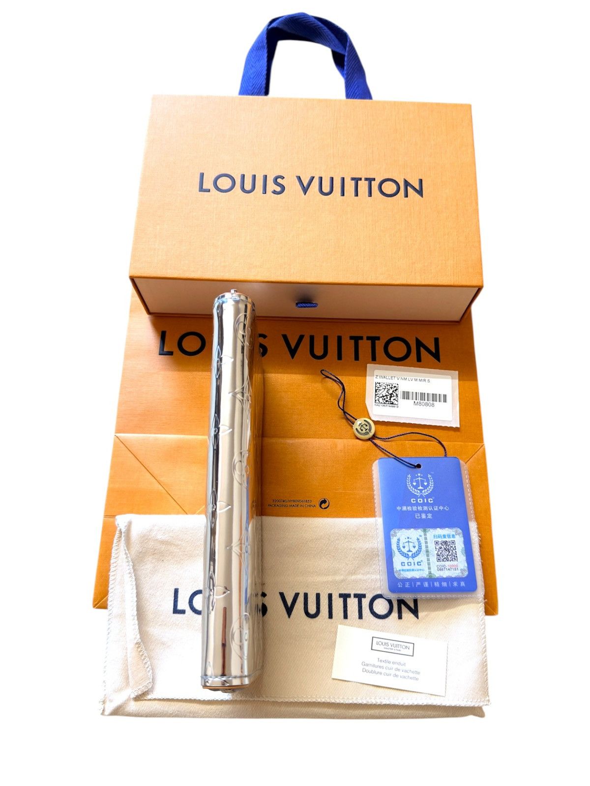 Louis Vuitton Louis Vuitton 2D Silver Metallic Mirror Zippy Long Wallet Size ONE SIZE - 2 Thumbnail