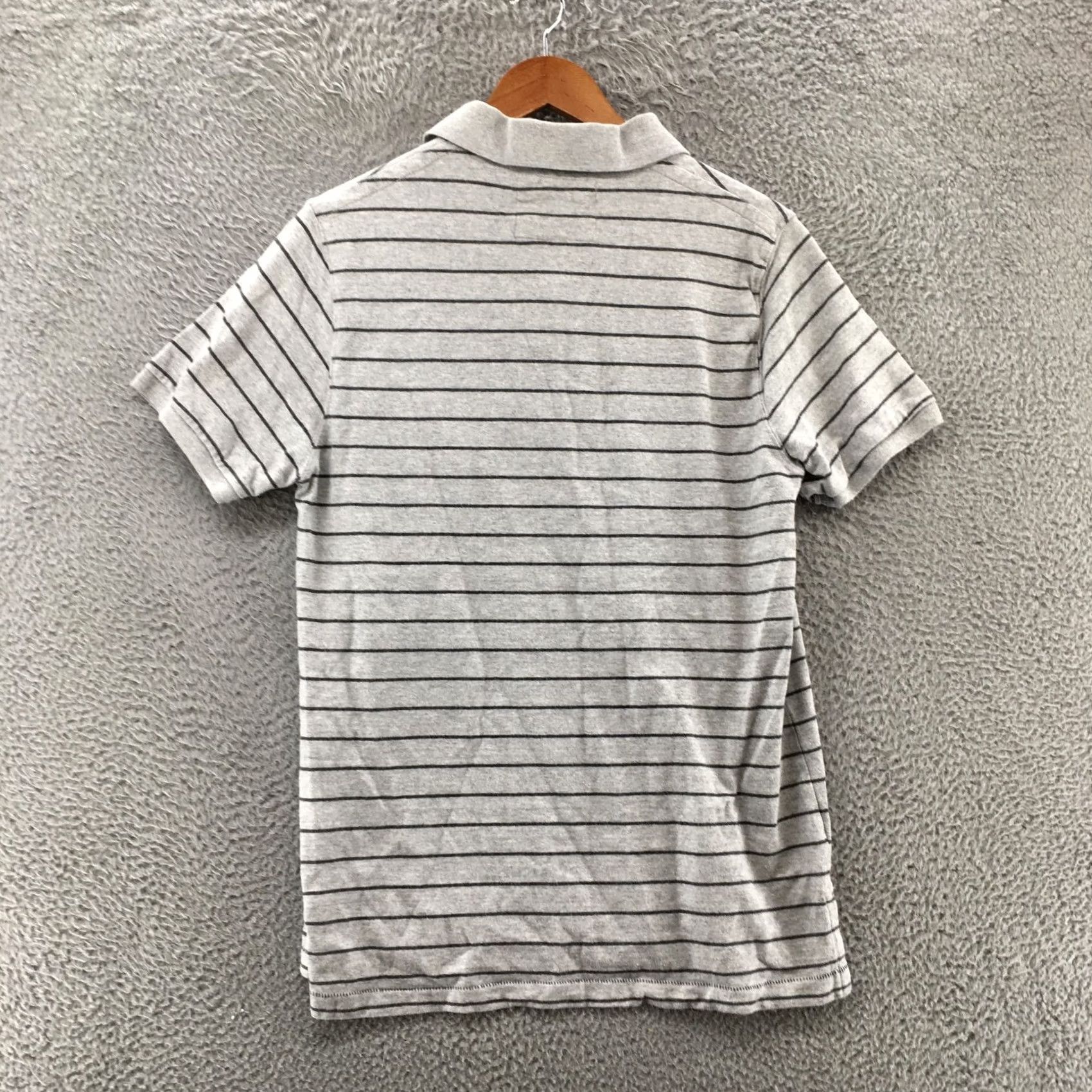 American Eagle Outfitters American Eagle Outfitters Polo Shirt Men L Gray Short Sleeve Striped Vintage Fit Shirt** Size US L / EU 52-54 / 3 - 7 Thumbnail