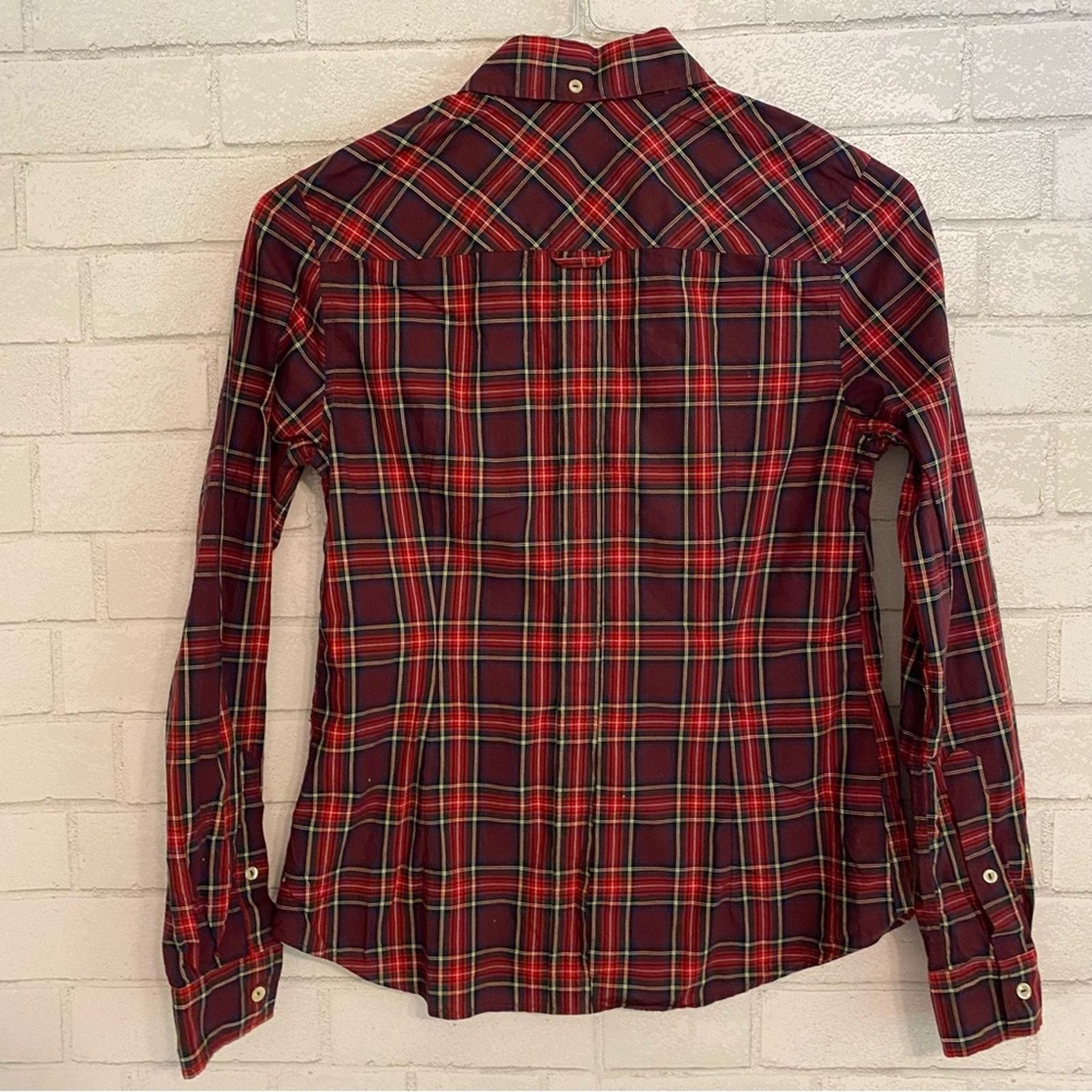 Fred Perry Fred Perry Reissues Womens Button Down Tartan Shirt RED 6/8 Size M / US 6-8 / IT 42-44 - 7 Thumbnail