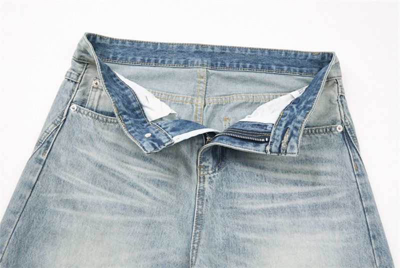 Vintage American-style washed retro curved jeans for men Size US 32 / EU 48 - 4 Thumbnail