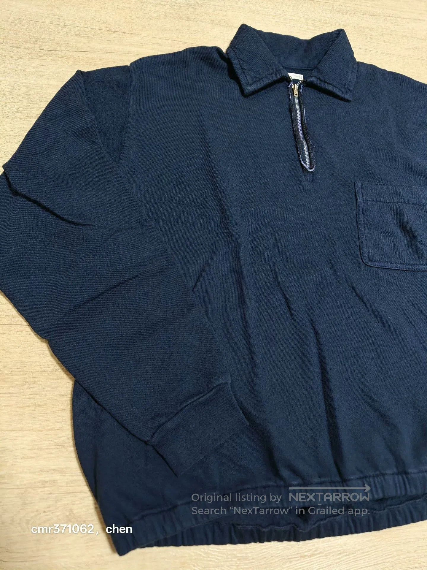 A.PRESSE a.presse 26ss Vintage Half Zip Sweatshirt. Size US M / EU 48-50 / 2 - 2 Thumbnail