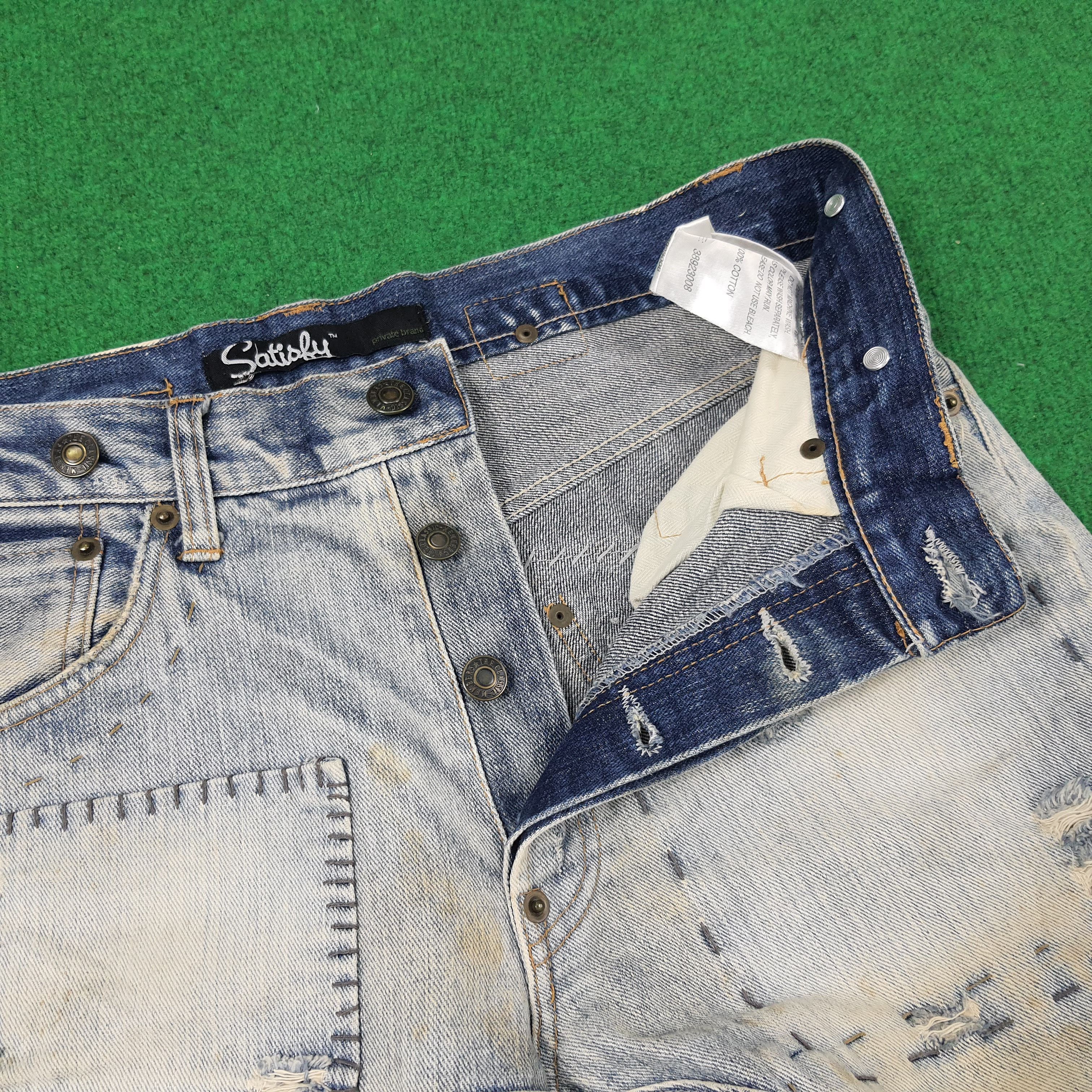 Designer × Satisfy × Vintage Vintage Satisfy Denim Rework Style Jeans Size US 30 / EU 46 - 7 Thumbnail