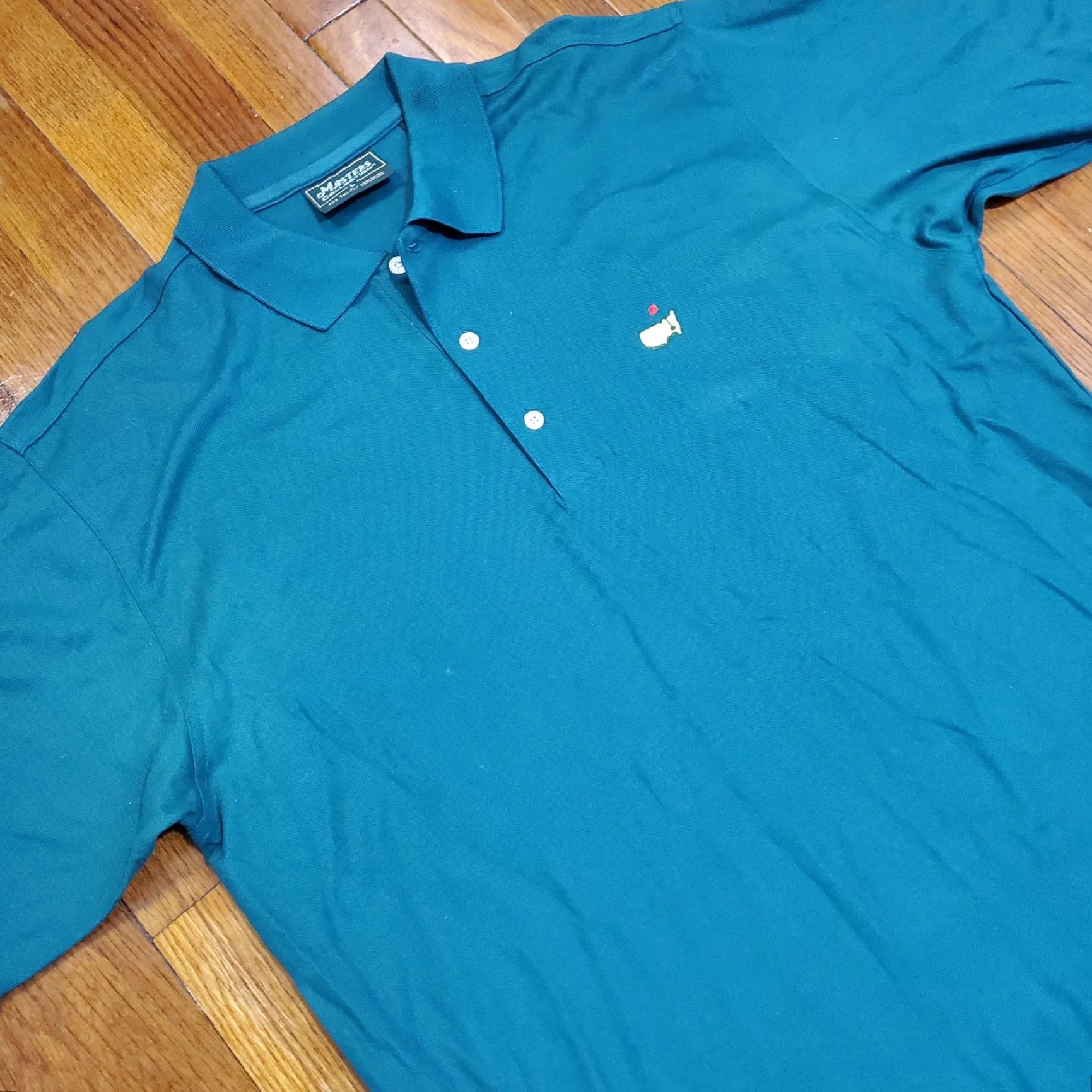 Vintage Masters Collection Polo Shirt Mens L Augusta National Green Embroidered Tee Polo Size US L / EU 52-54 / 3 - 2 Thumbnail