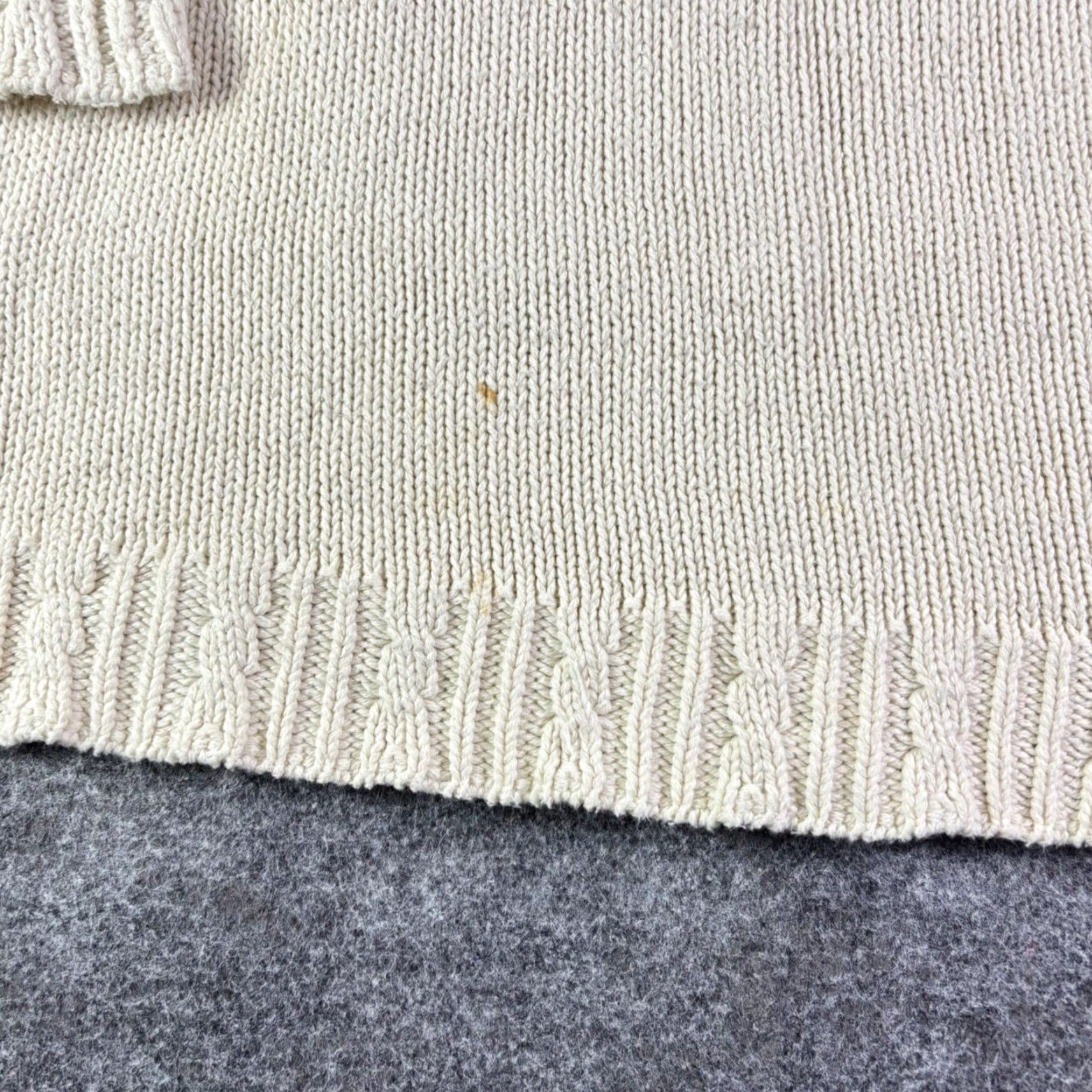Vintage VINTAGE LL Bean Womens Cream Cotton Turtleneck Sweater Dress Cable Knit Size M Size M / US 6-8 / IT 42-44 - 7 Thumbnail