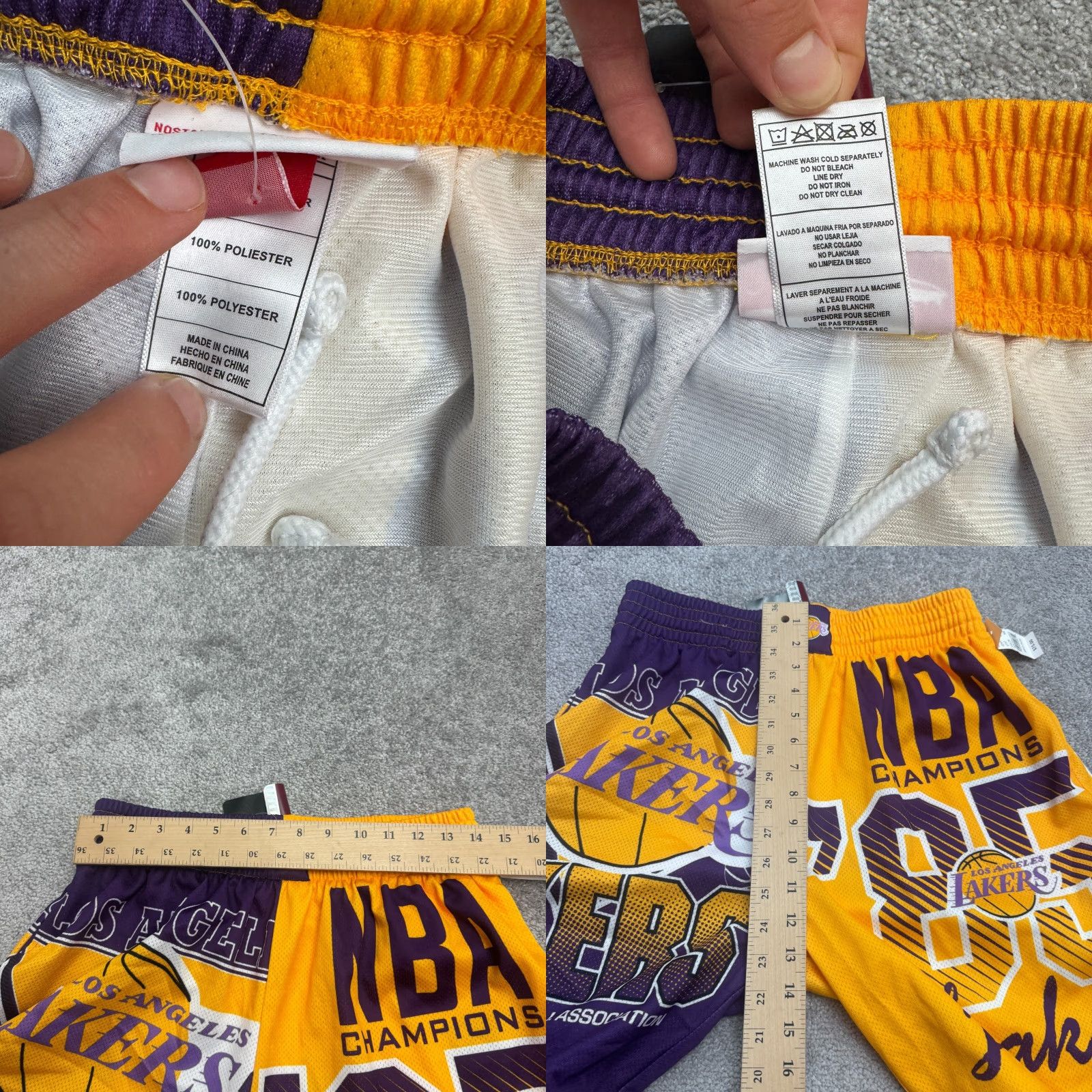 Mitchell & Ness Mitchell & Ness LA Lakers '85 Champions Split Basketball Shorts Mens M NWT Size US 31 - 10 Thumbnail