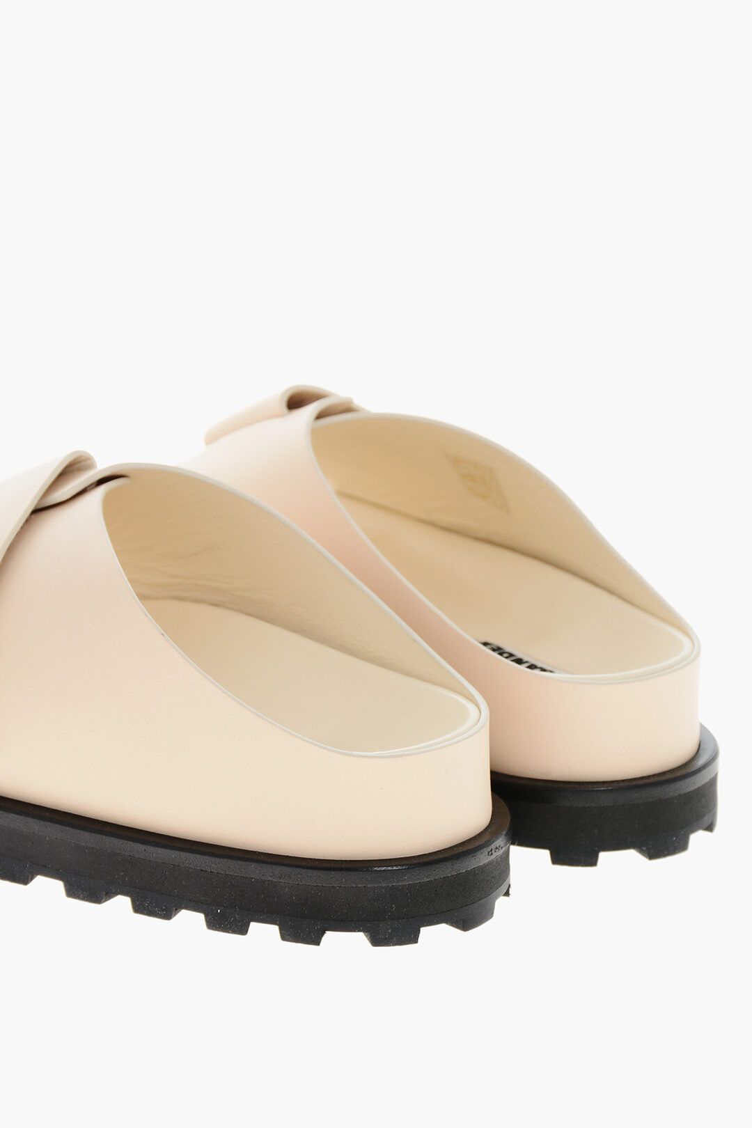 Jil Sander og1mm1225 Leather Slides in Beige Size US 8 / IT 38 - 3 Thumbnail